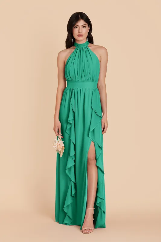 Joyce Chiffon Dress - Turquoise made by Birdy Grey