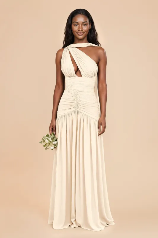 Juju Chiffon Dress - Ivory Cream made by Birdy Grey