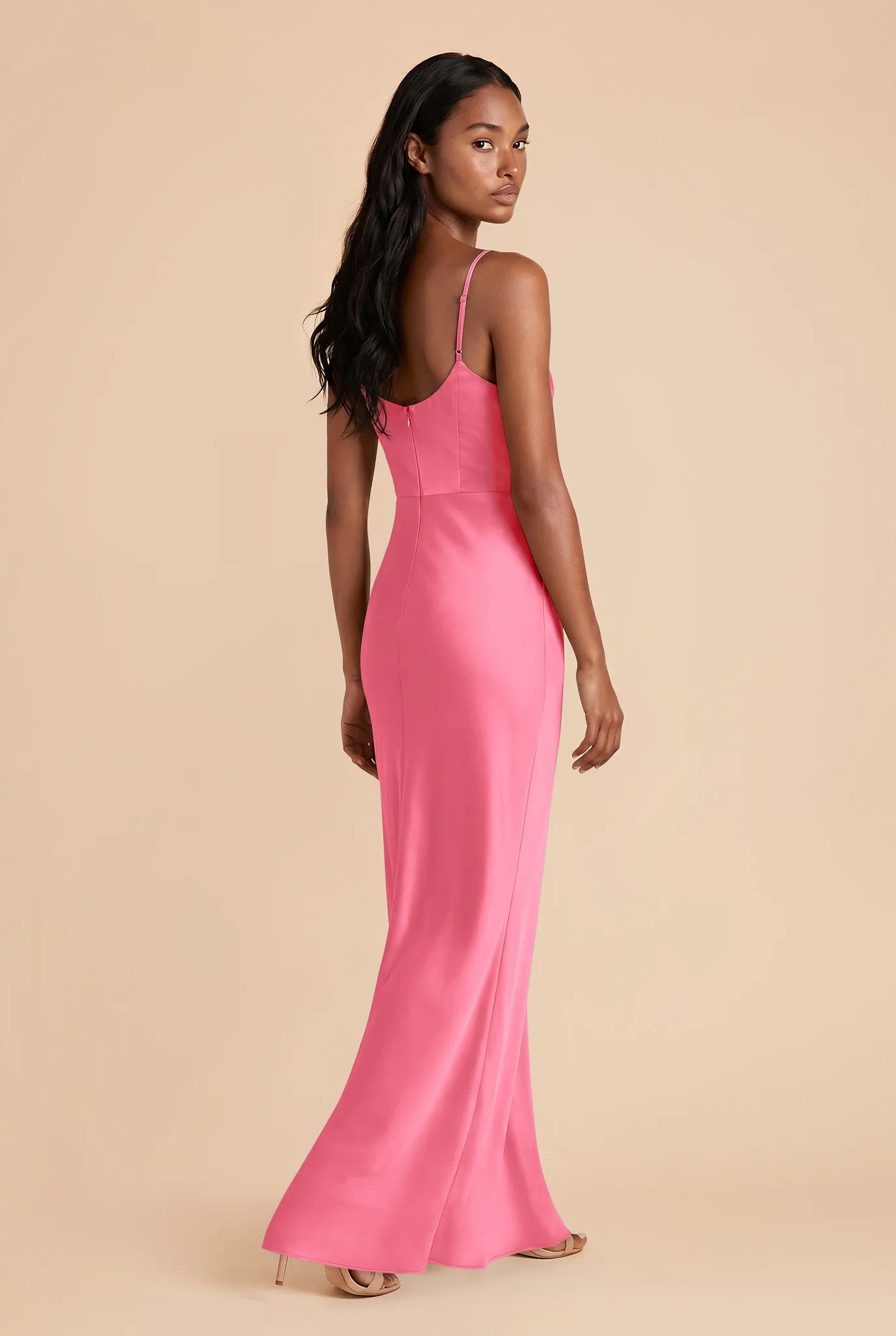 Meg Matte Satin Dress - Bon Bon Pink sold by Birdy Grey product image thumbnail 3