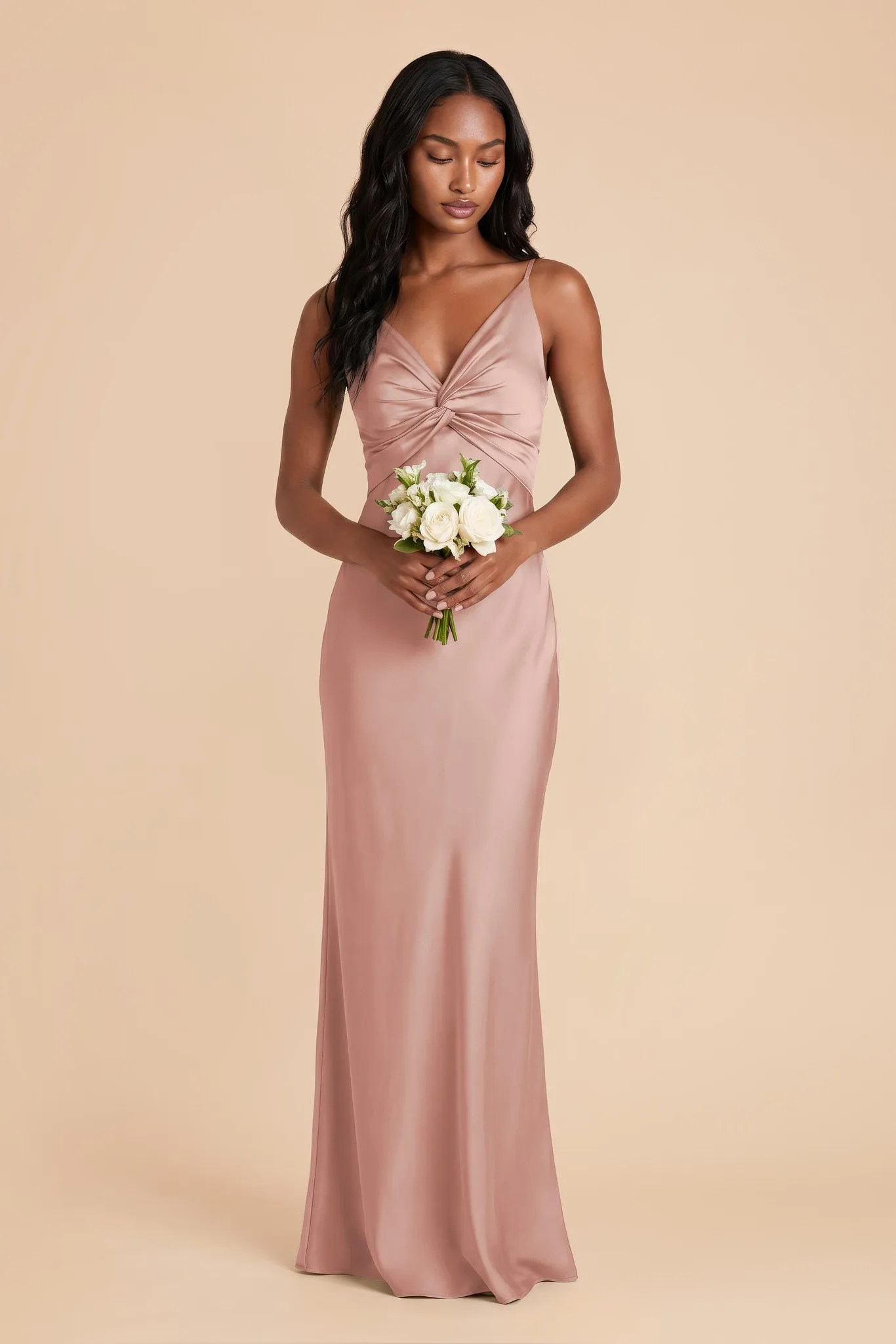 Meg Matte Satin Dress - English Rose sold by Birdy Grey product image thumbnail 2