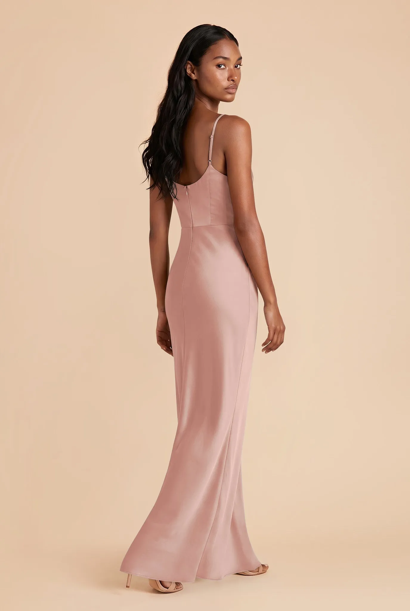 Meg Matte Satin Dress - English Rose sold by Birdy Grey product image thumbnail 3
