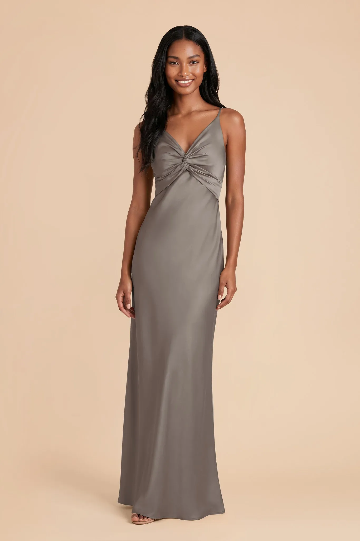 Meg Matte Satin Dress - Quartz sold by Birdy Grey