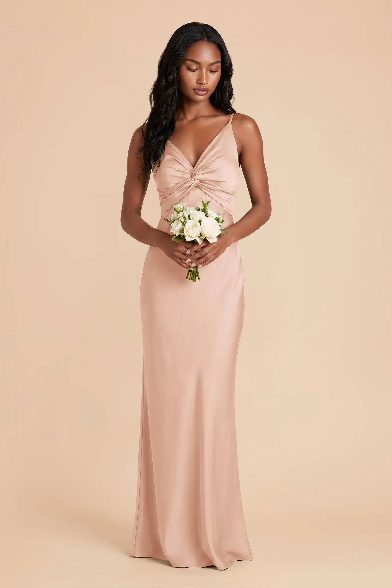 Meg Matte Satin Dress - Rose Gold sold by Birdy Grey product image thumbnail 2