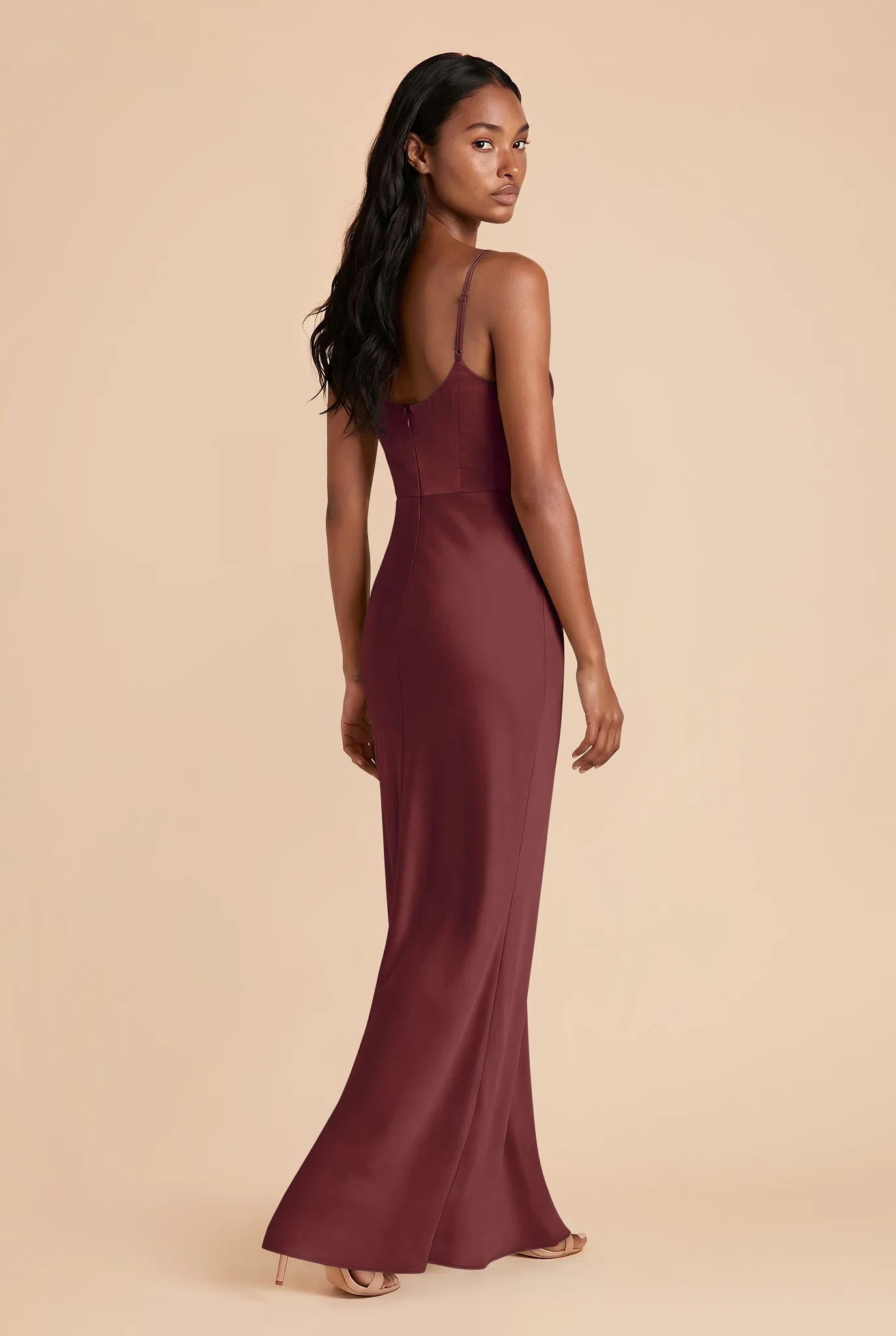 Meg Matte Satin Dress - Rosewood sold by Birdy Grey product image thumbnail 3