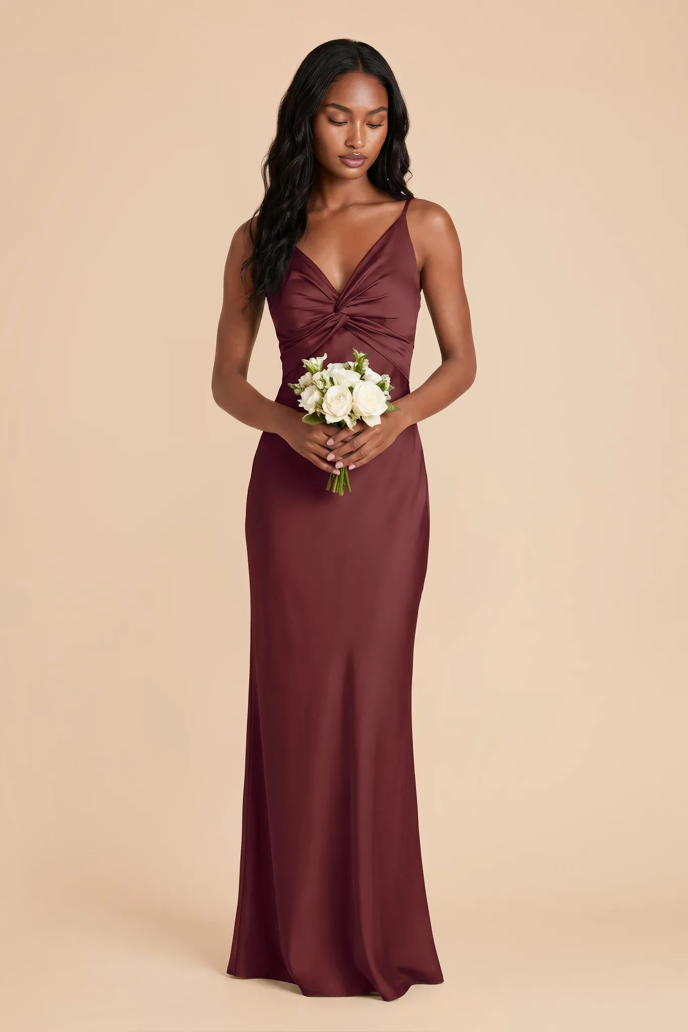Meg Matte Satin Dress - Rosewood sold by Birdy Grey product image thumbnail 2