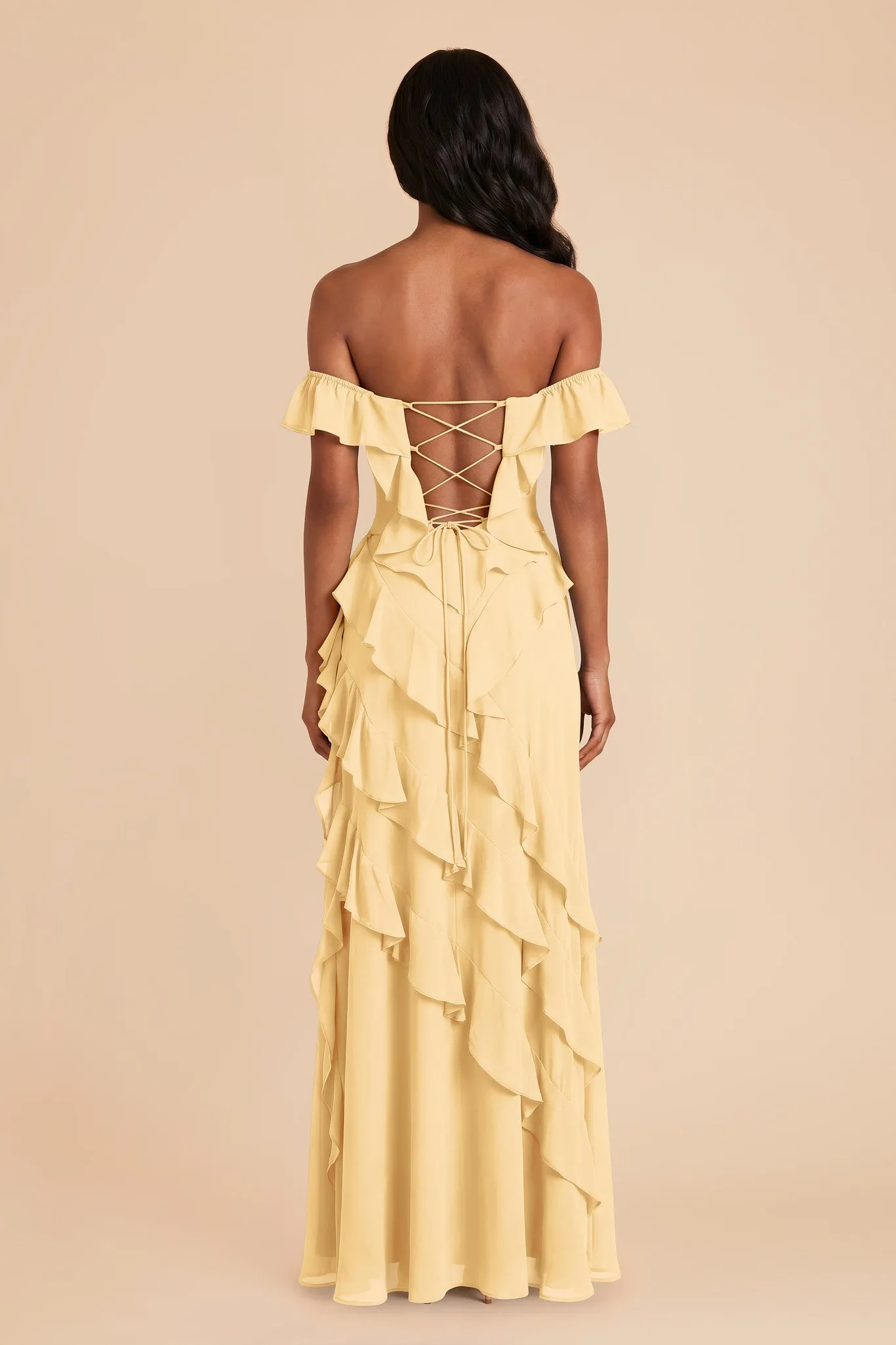 Sindy Chiffon Dress - Butter sold by Birdy Grey product image thumbnail 4