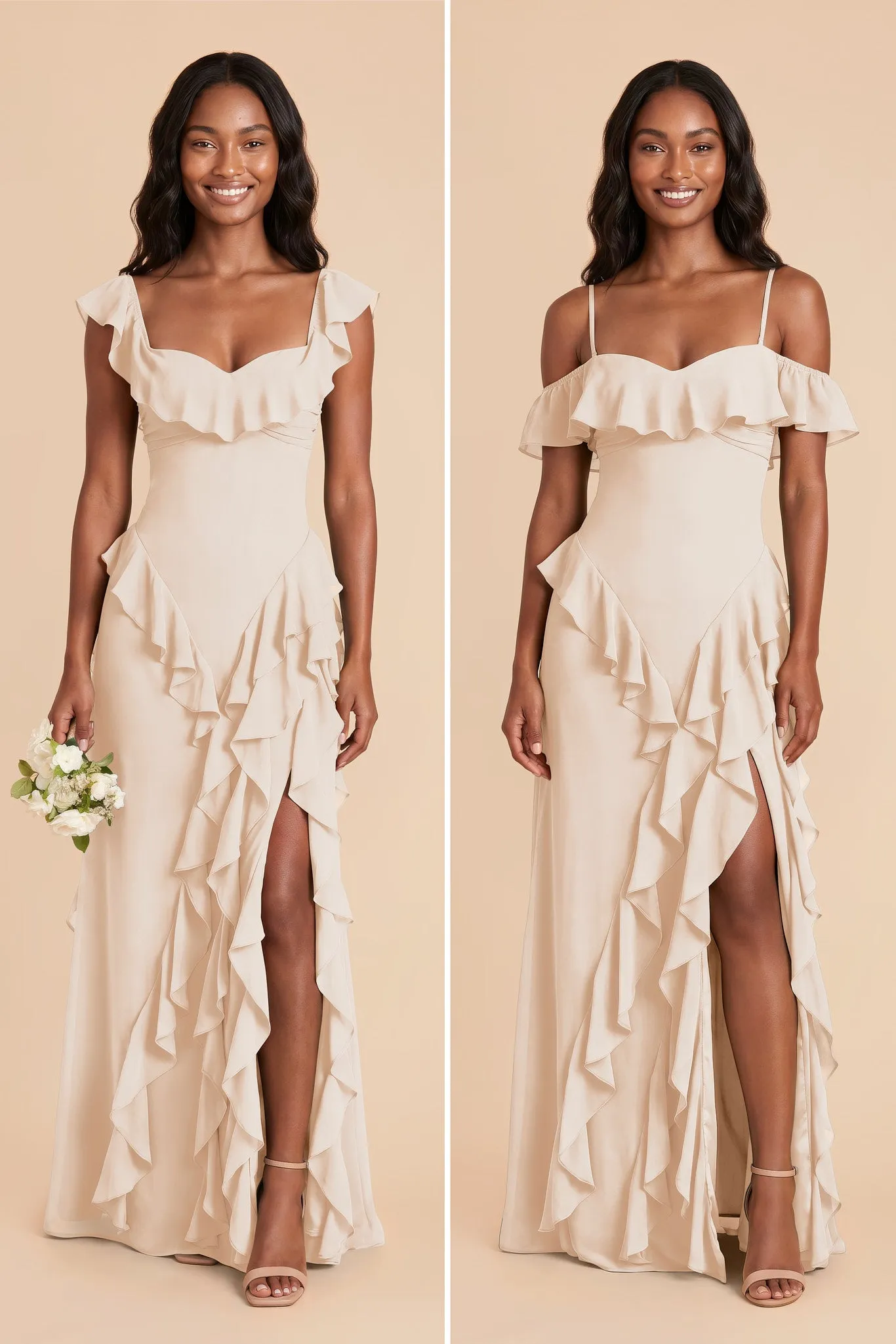 Sindy Chiffon Dress - Champagne sold by Birdy Grey product image thumbnail 5
