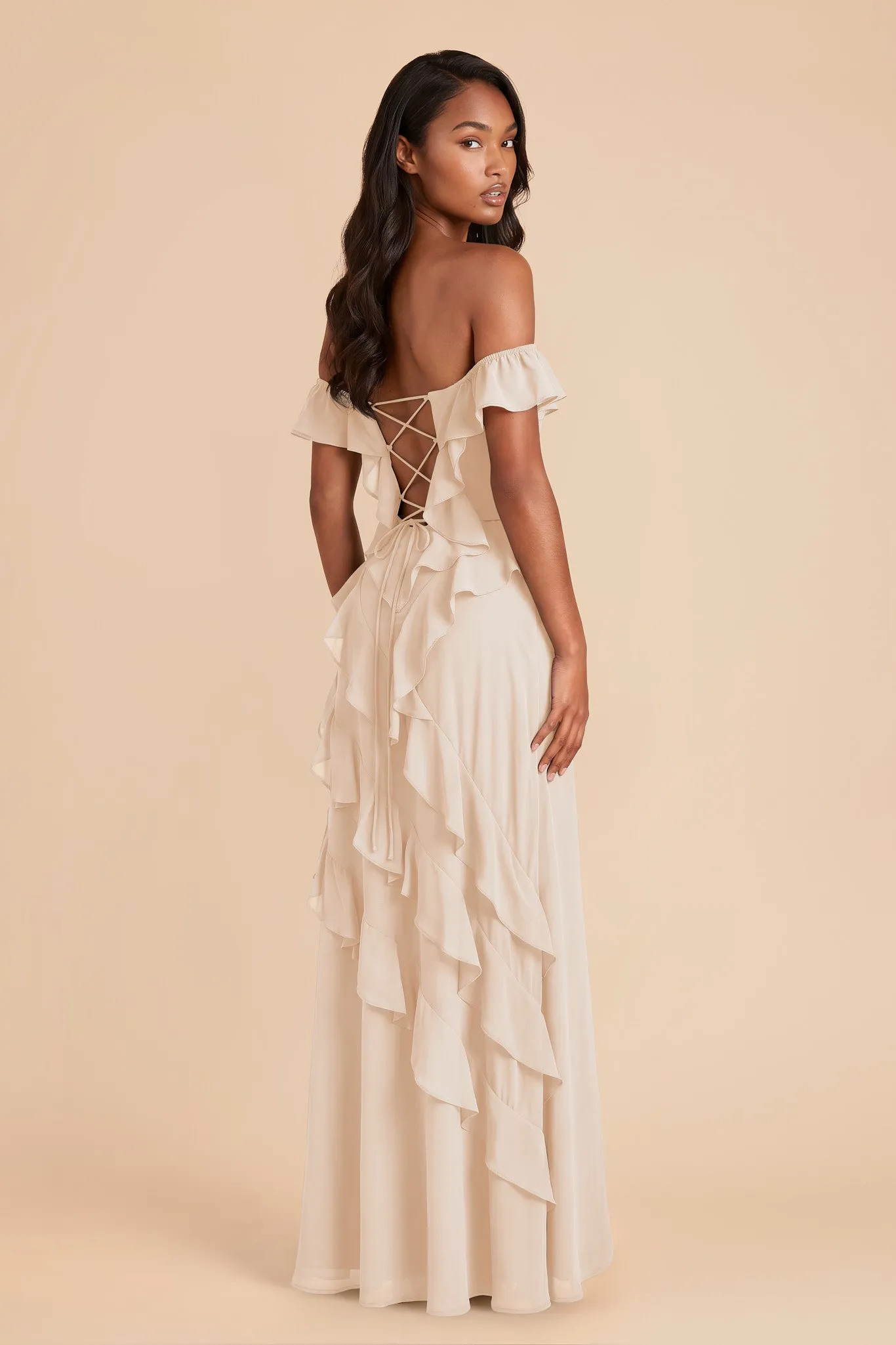 Sindy Chiffon Dress - Champagne sold by Birdy Grey product image thumbnail 3