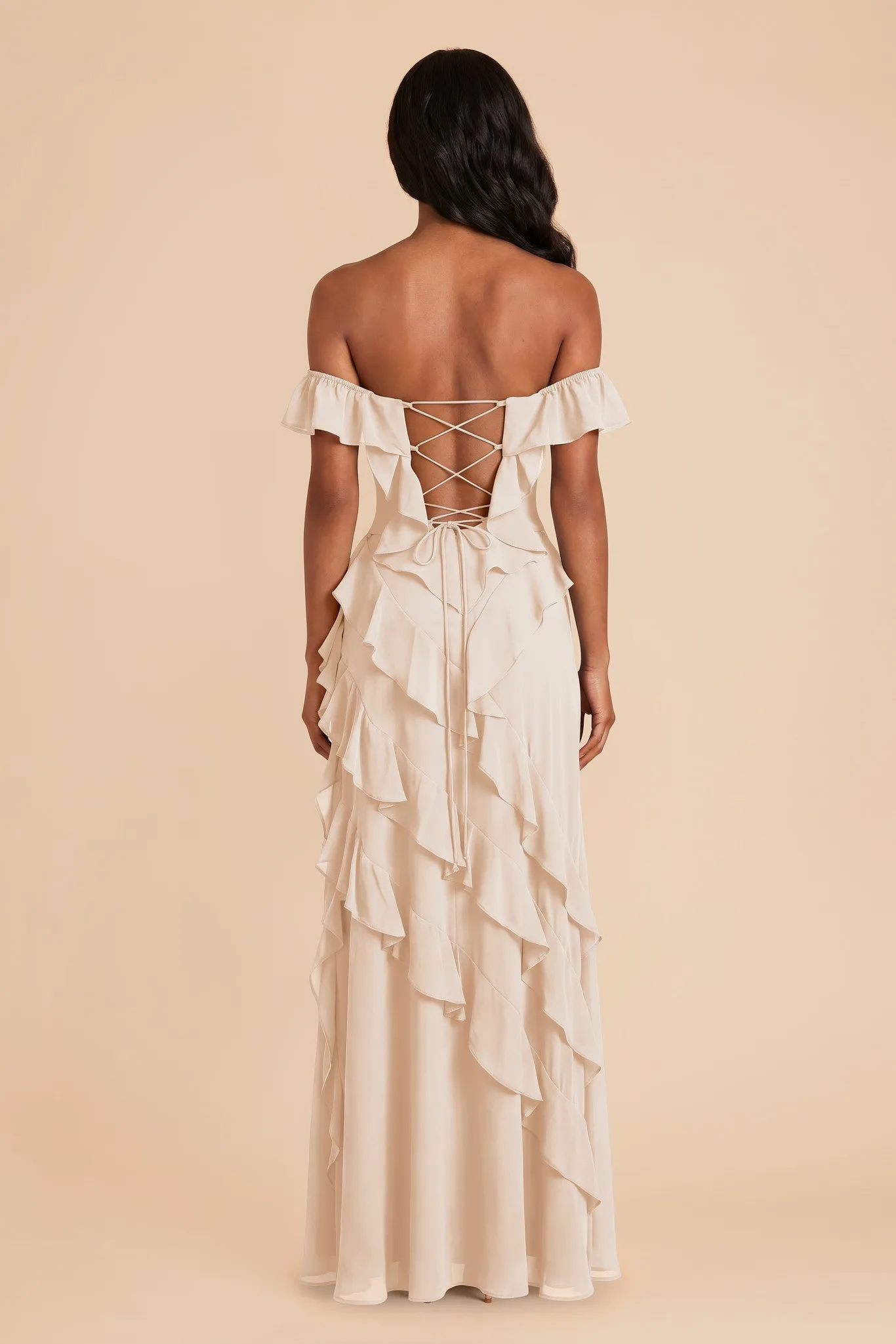 Sindy Chiffon Dress - Champagne sold by Birdy Grey product image thumbnail 4
