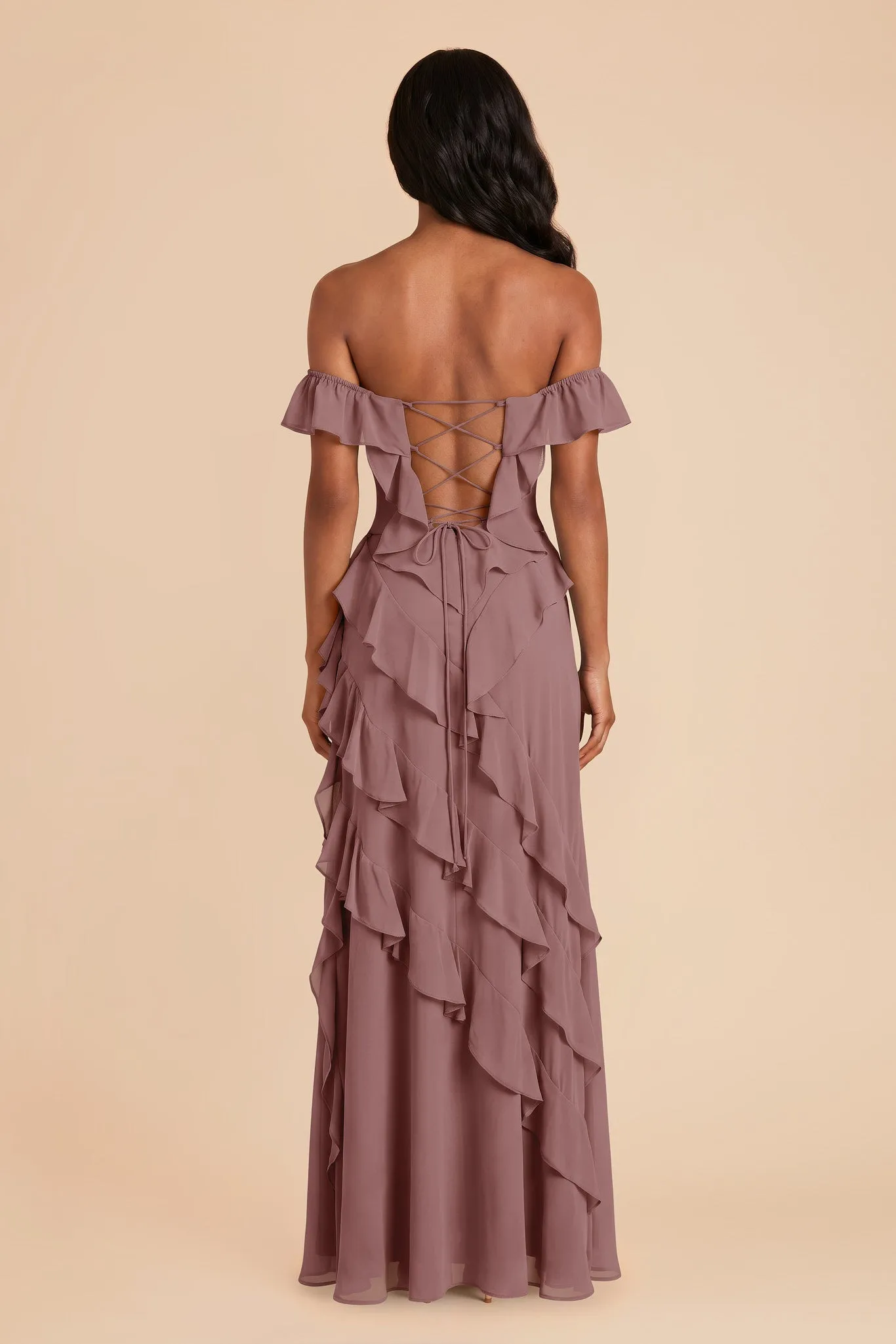 Sindy Chiffon Dress - Dark Mauve sold by Birdy Grey product image thumbnail 4
