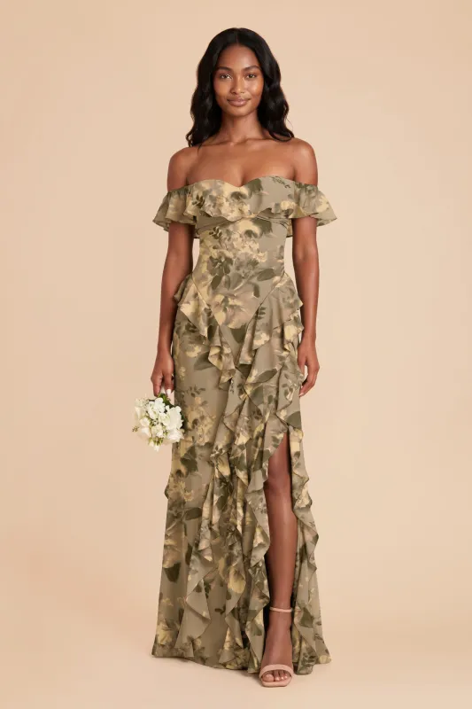 Sindy Chiffon Dress - Doe Painted Botanics made by Birdy Grey