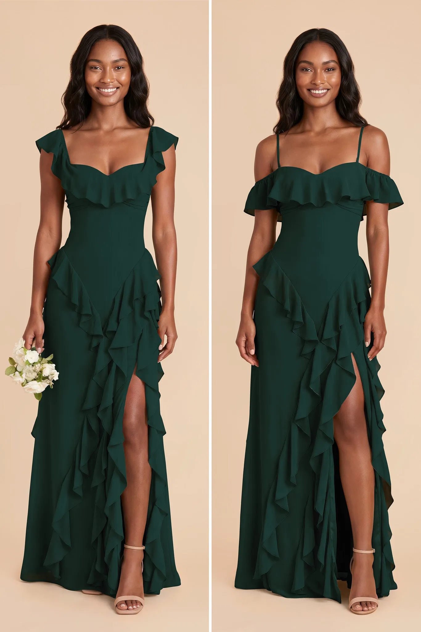 Sindy Chiffon Dress - Emerald sold by Birdy Grey product image thumbnail 5