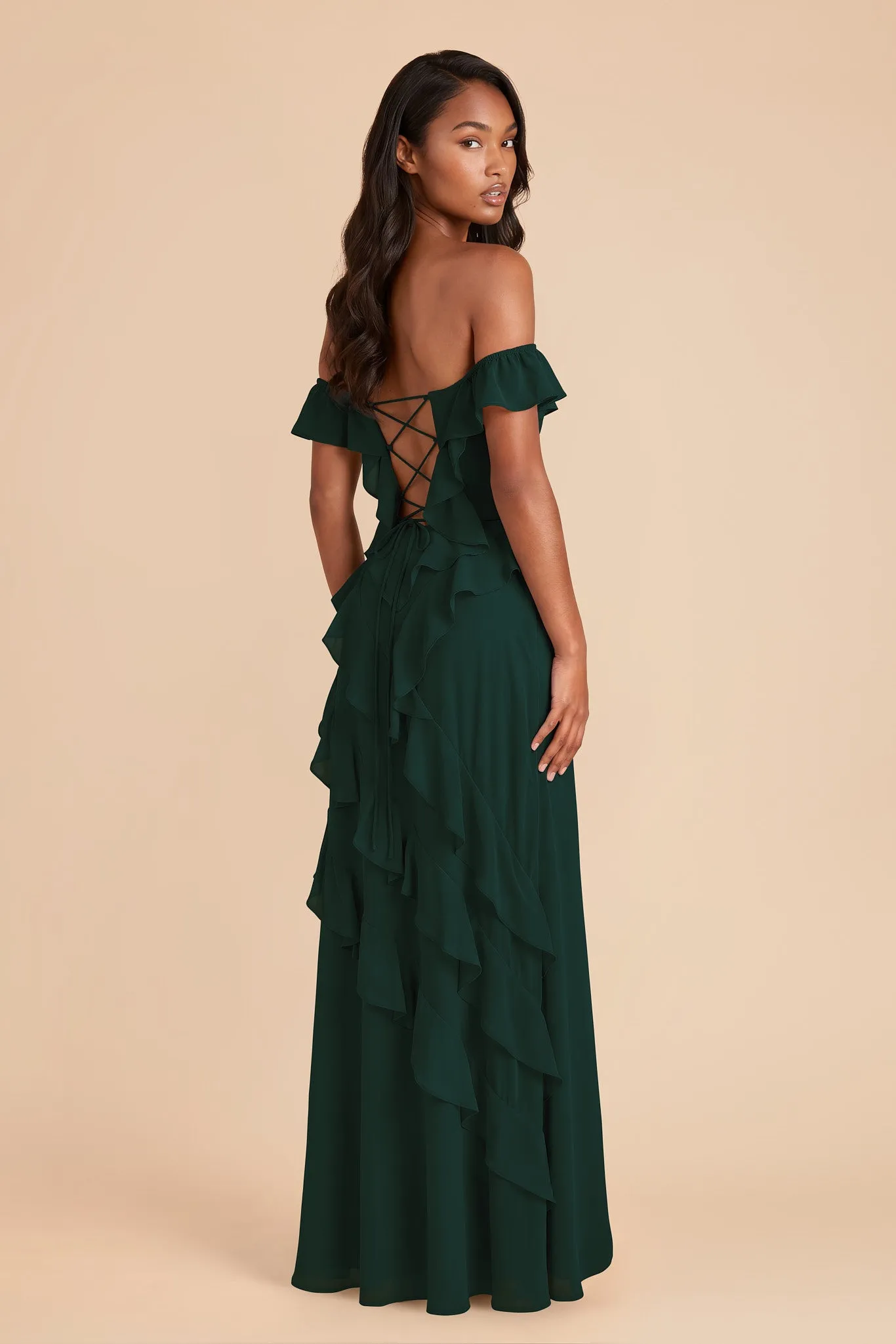 Sindy Chiffon Dress - Emerald sold by Birdy Grey product image thumbnail 3