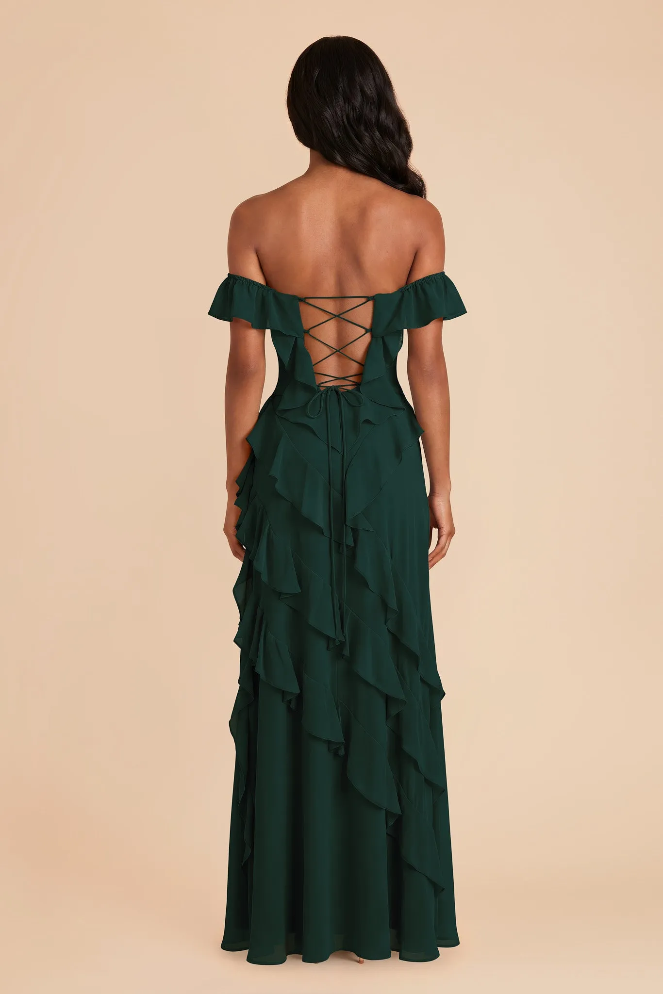 Sindy Chiffon Dress - Emerald sold by Birdy Grey product image thumbnail 4