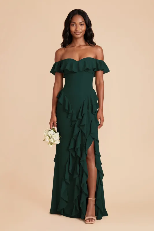 Sindy Chiffon Dress - Emerald made by Birdy Grey