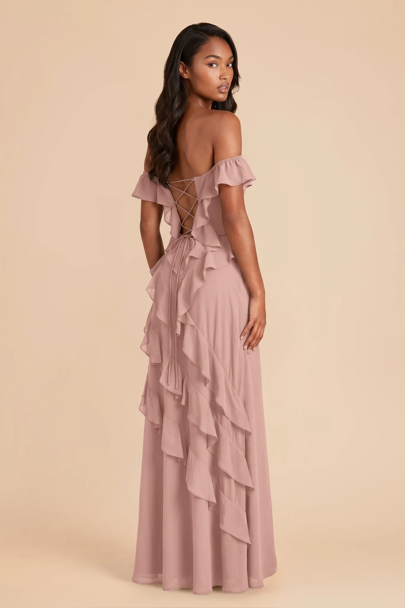 Sindy Chiffon Dress - English Rose sold by Birdy Grey product image thumbnail 3