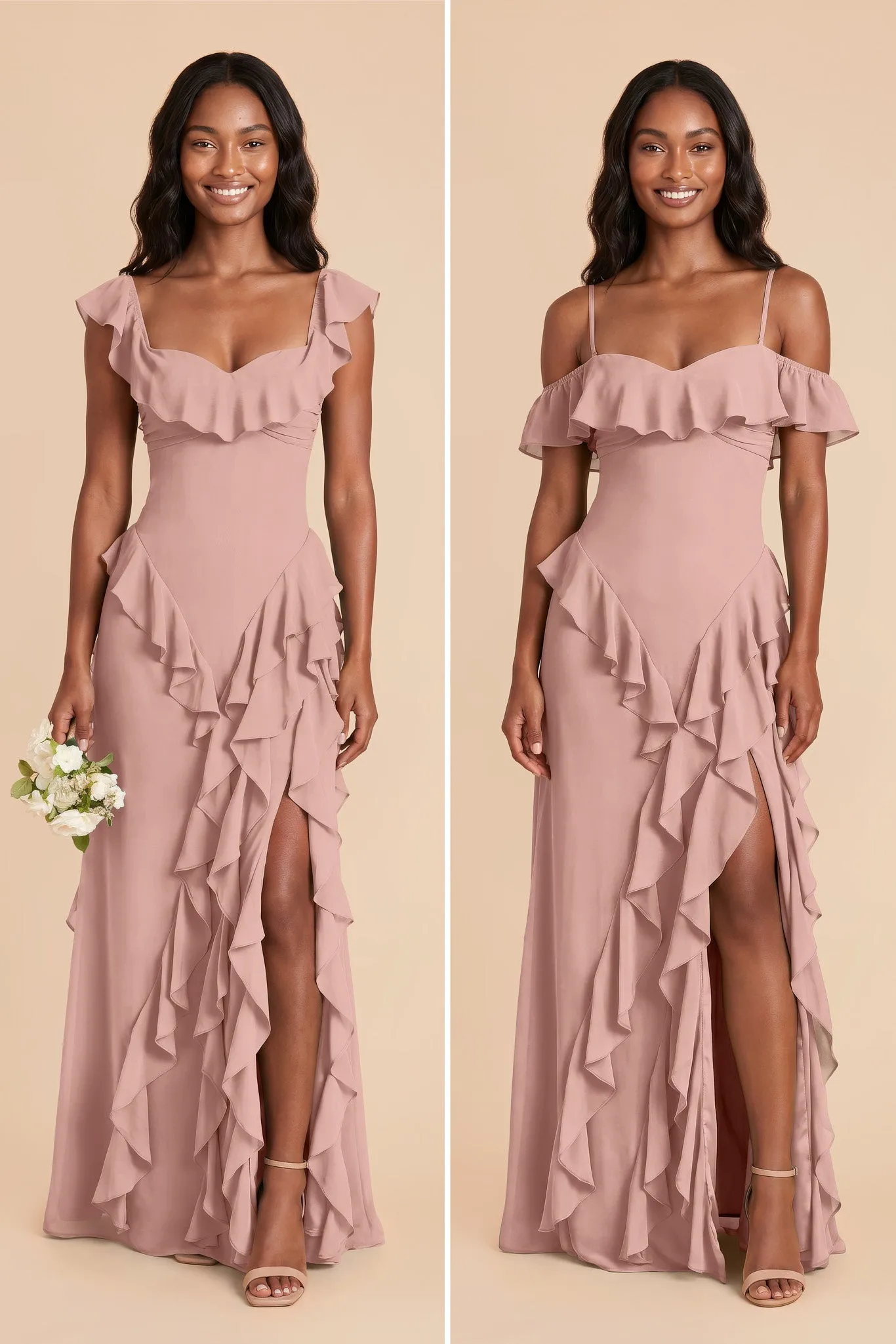 Sindy Chiffon Dress - English Rose sold by Birdy Grey product image thumbnail 5