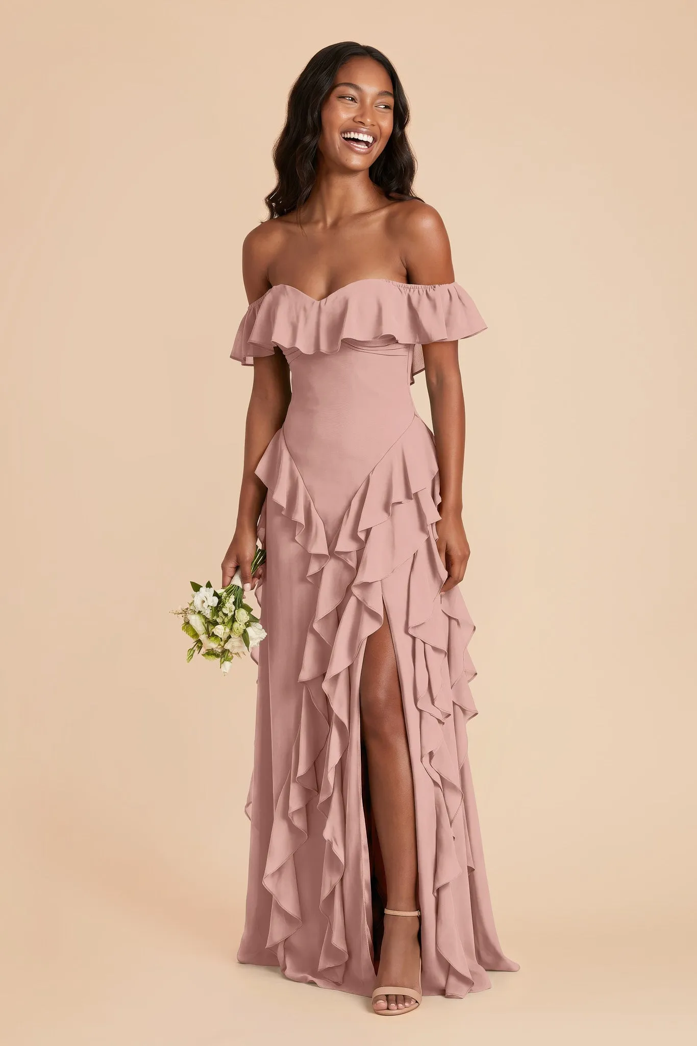 Sindy Chiffon Dress - English Rose sold by Birdy Grey product image thumbnail 2