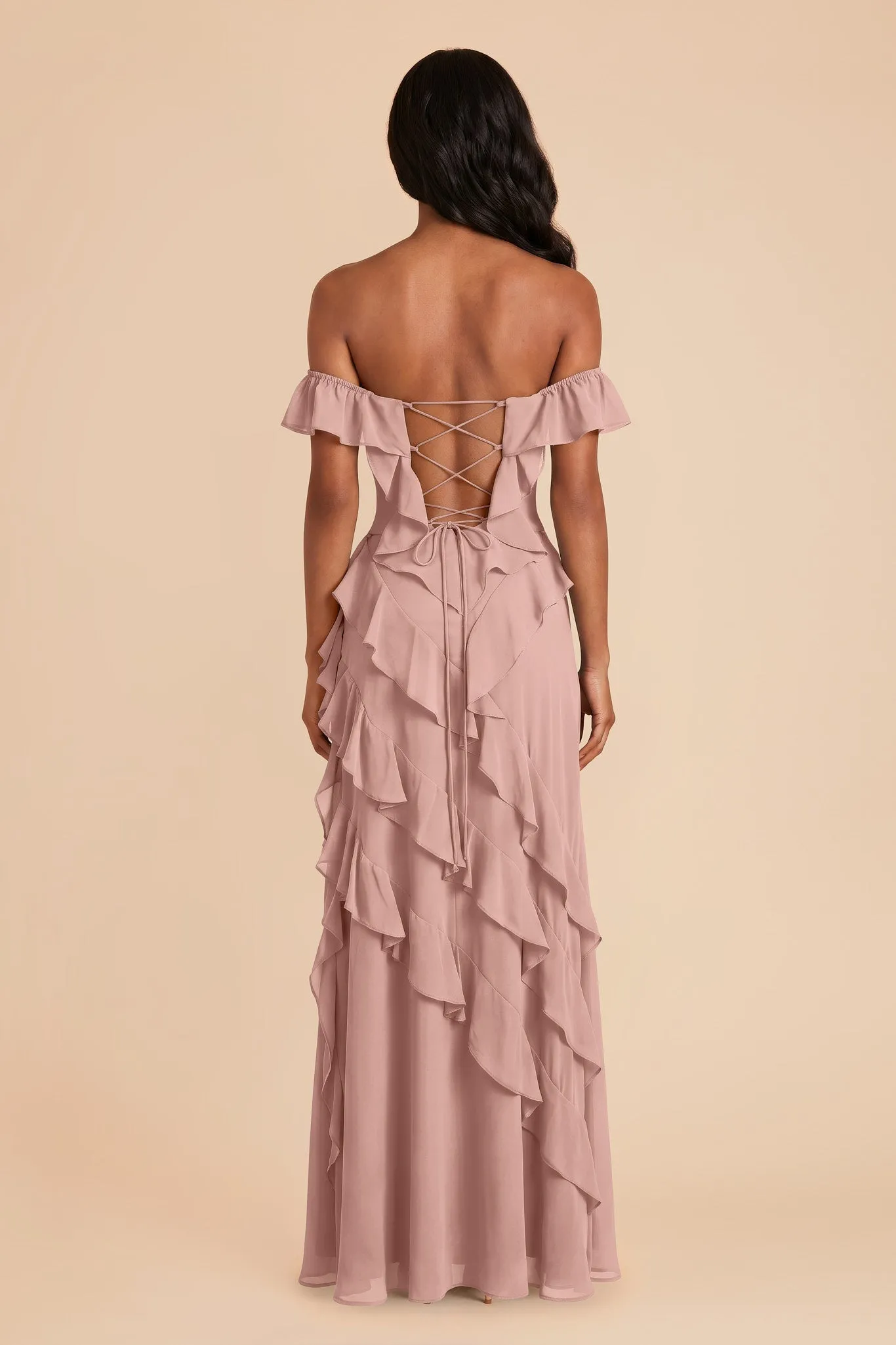 Sindy Chiffon Dress - English Rose sold by Birdy Grey product image thumbnail 4