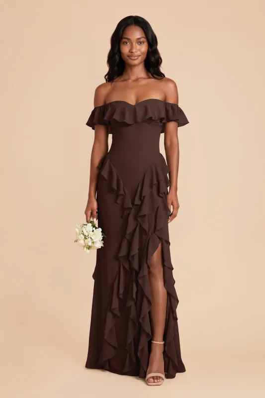 Sindy Chiffon Dress - Espresso made by Birdy Grey
