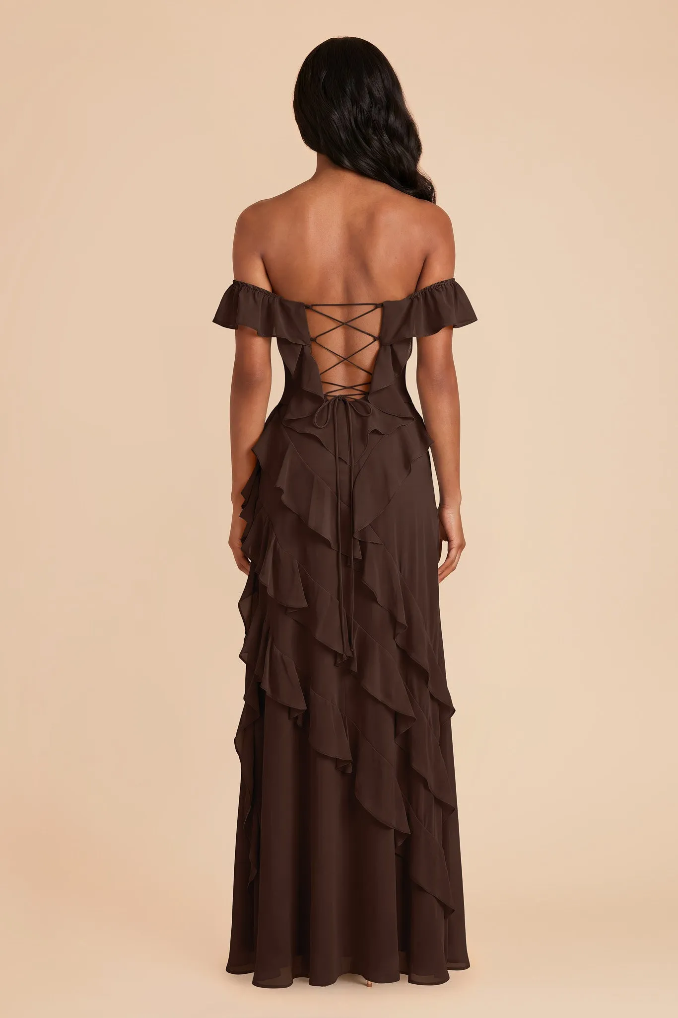 Sindy Chiffon Dress - Espresso sold by Birdy Grey product image thumbnail 4