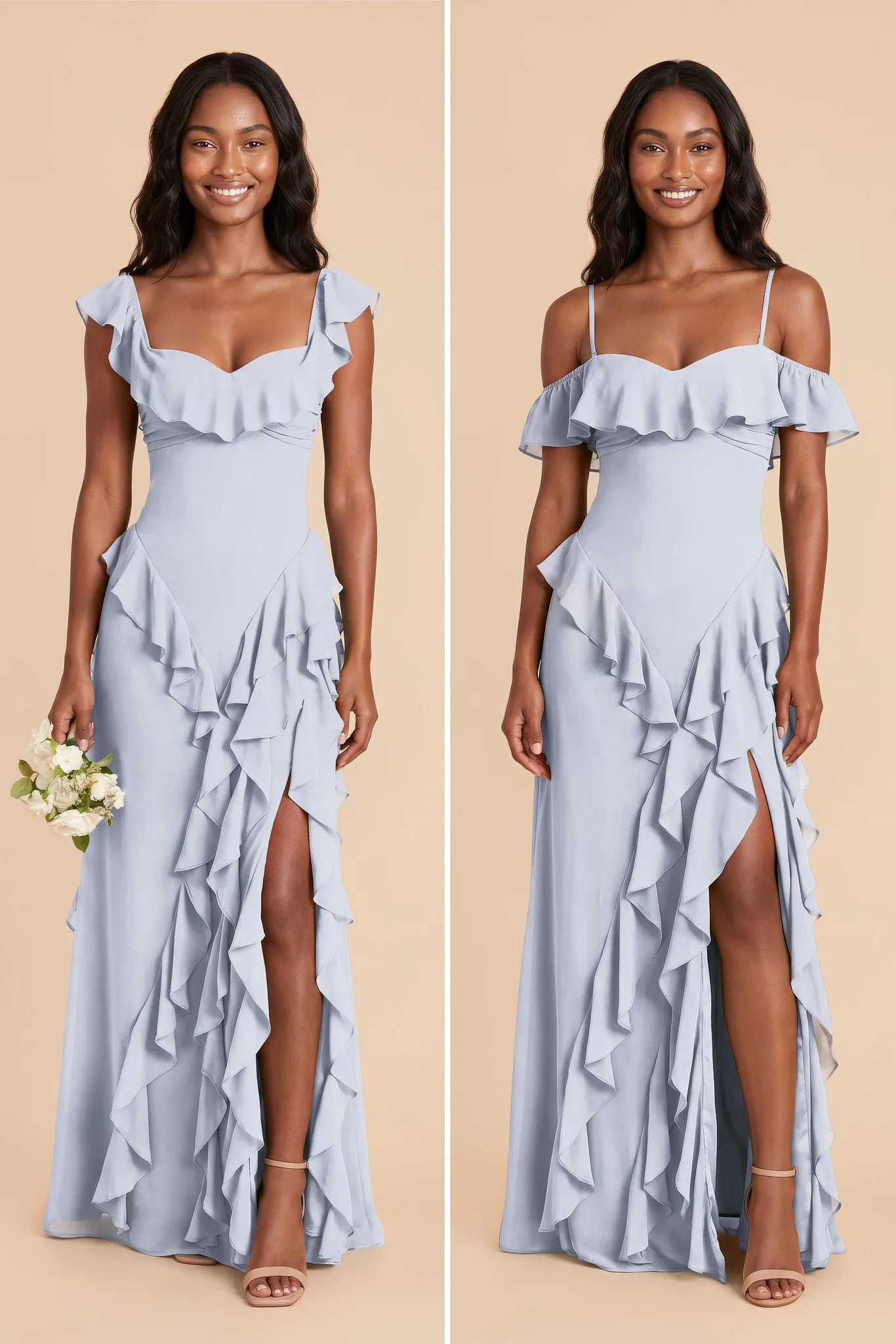 Sindy Chiffon Dress - Ice Blue sold by Birdy Grey product image thumbnail 5
