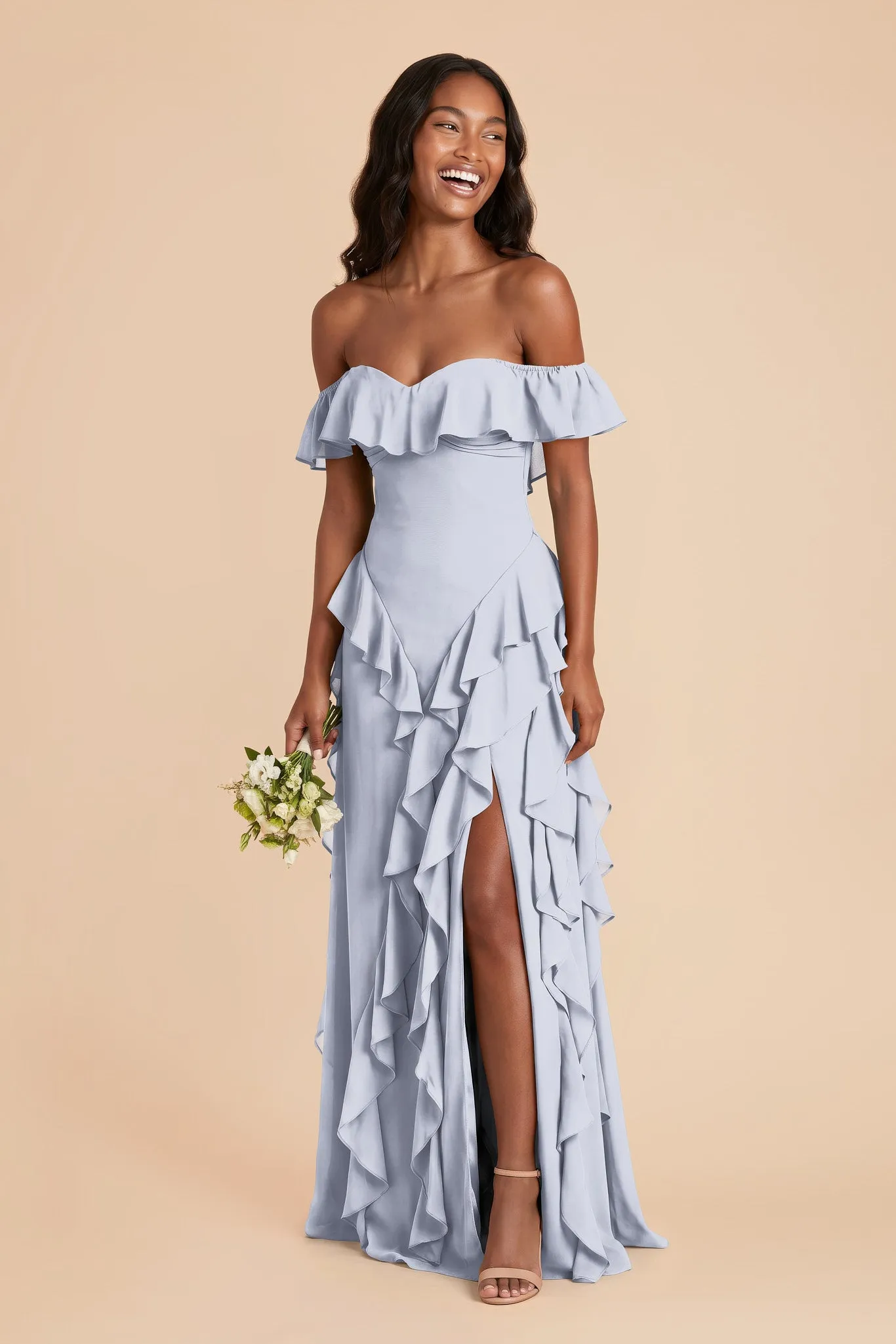 Sindy Chiffon Dress - Ice Blue sold by Birdy Grey product image thumbnail 2