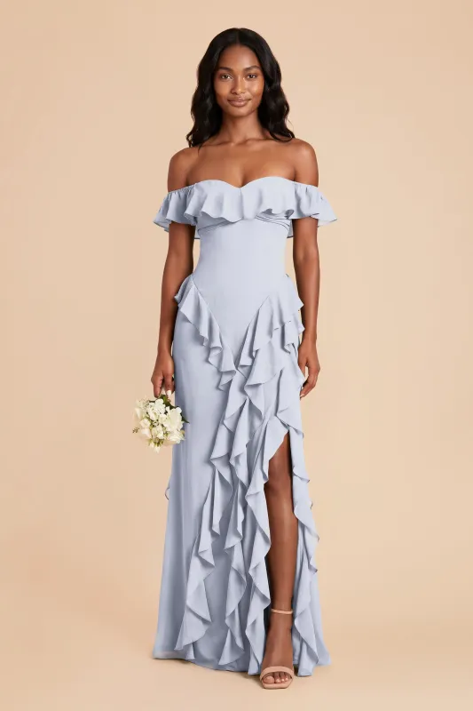 Sindy Chiffon Dress - Ice Blue made by Birdy Grey