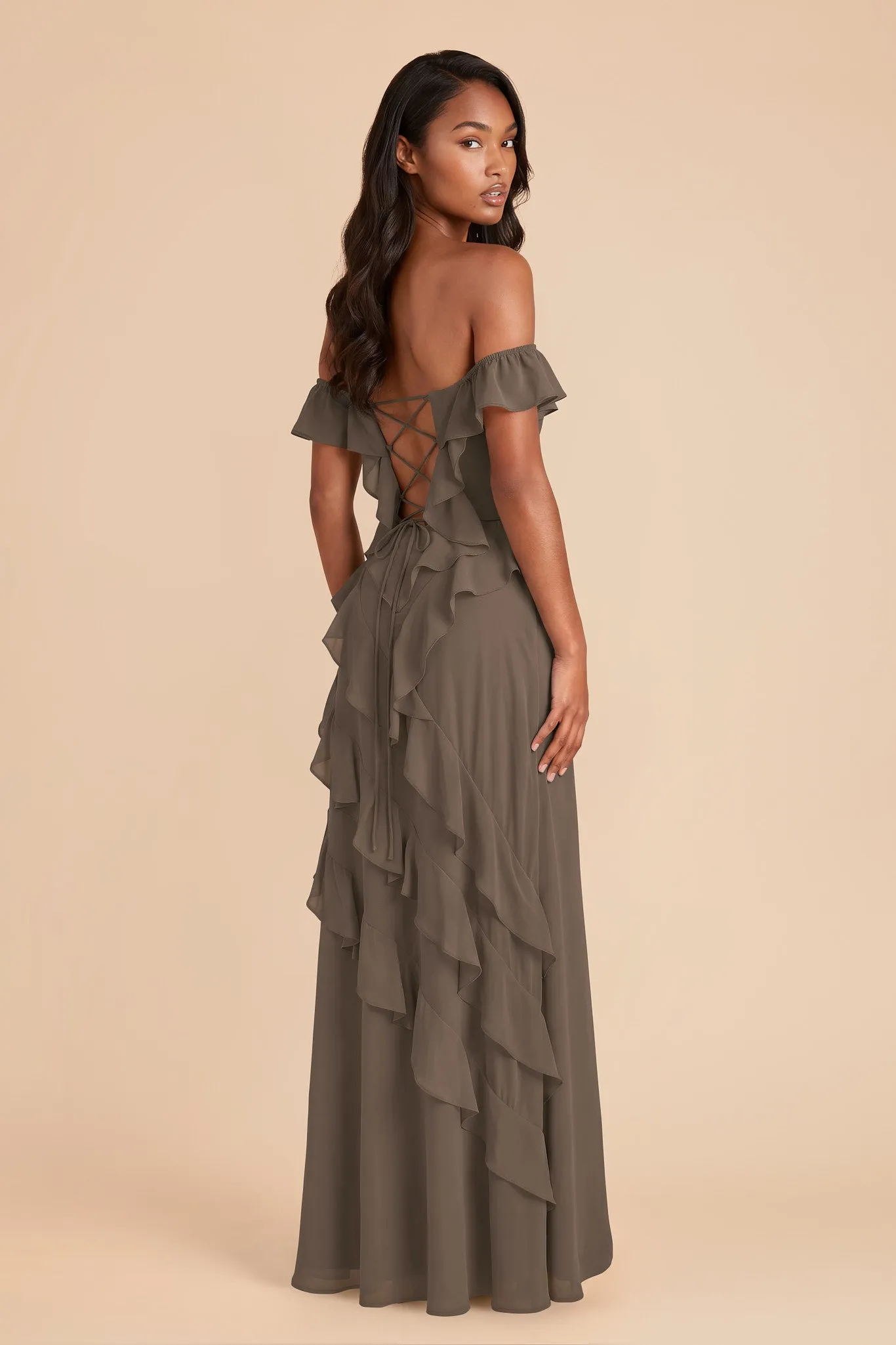 Sindy Chiffon Dress - Mocha sold by Birdy Grey product image thumbnail 3