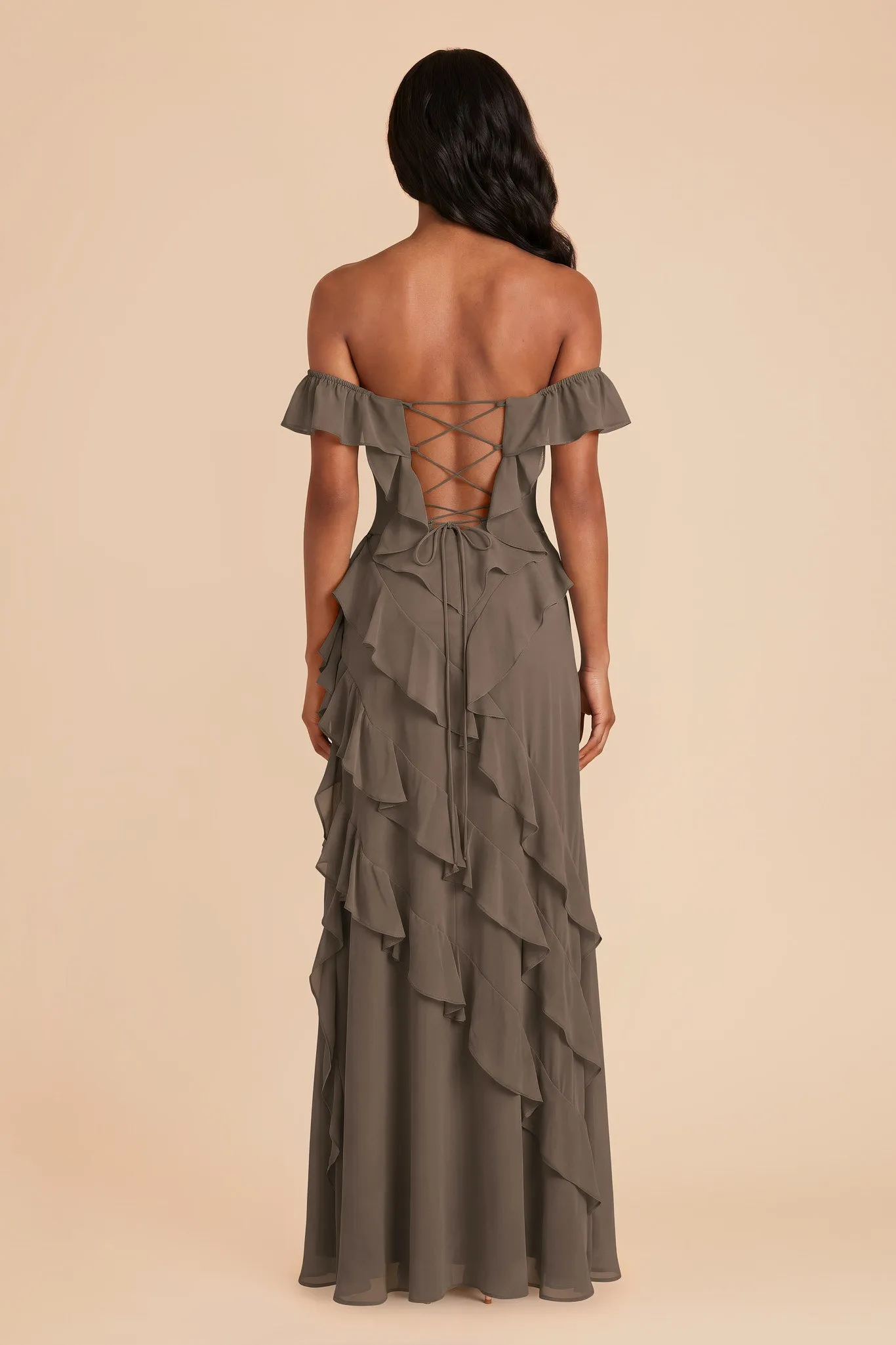 Sindy Chiffon Dress - Mocha sold by Birdy Grey product image thumbnail 4