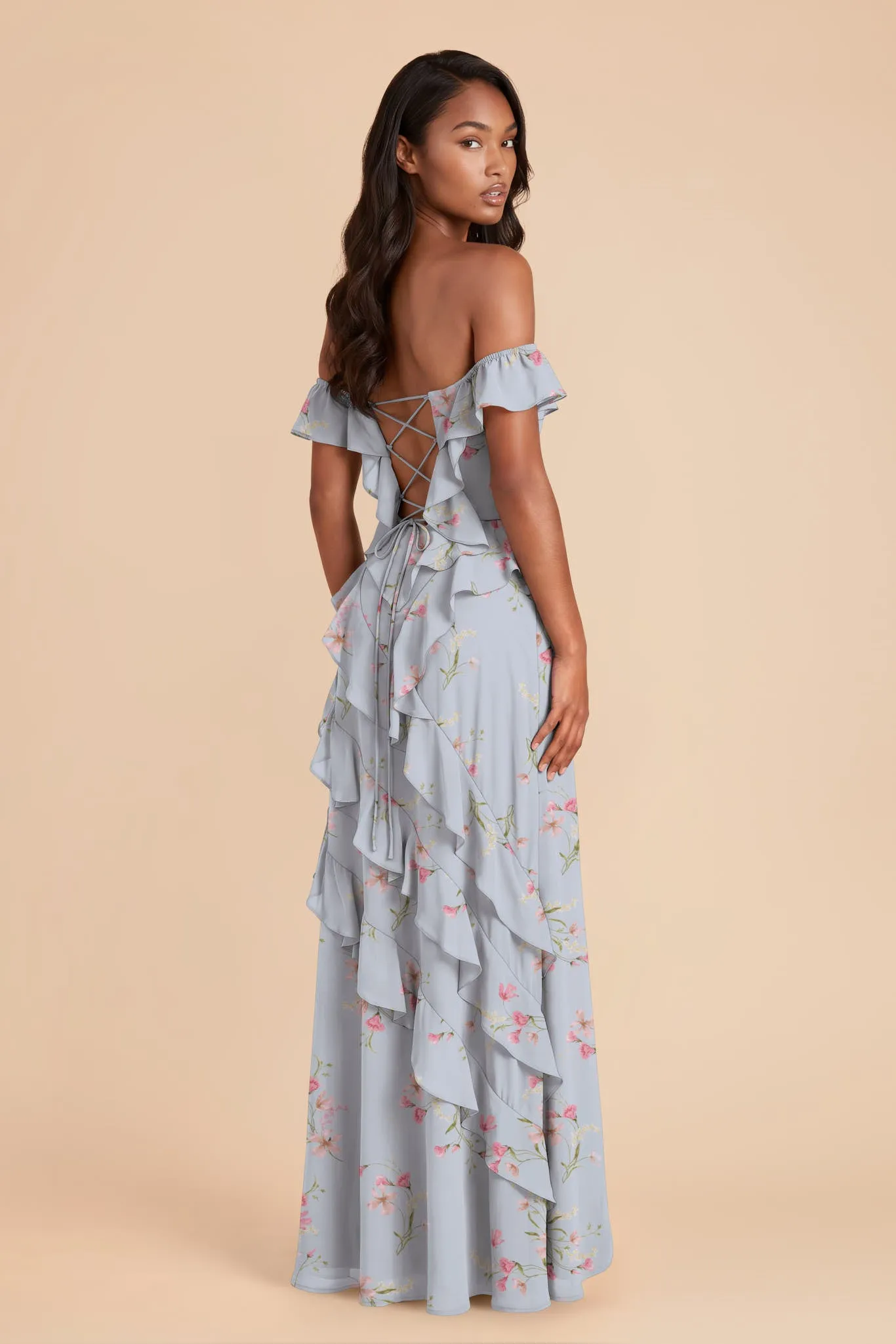 Sindy Chiffon Dress - Periwinkle Blue Le Fleur sold by Birdy Grey product image thumbnail 2