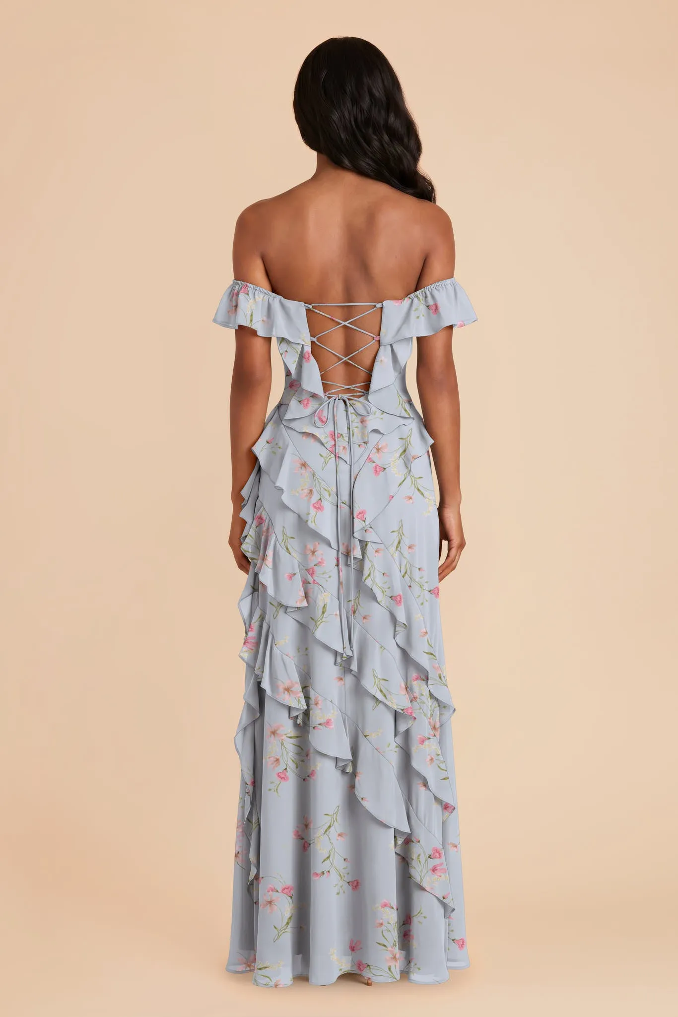 Sindy Chiffon Dress - Periwinkle Blue Le Fleur sold by Birdy Grey product image thumbnail 3
