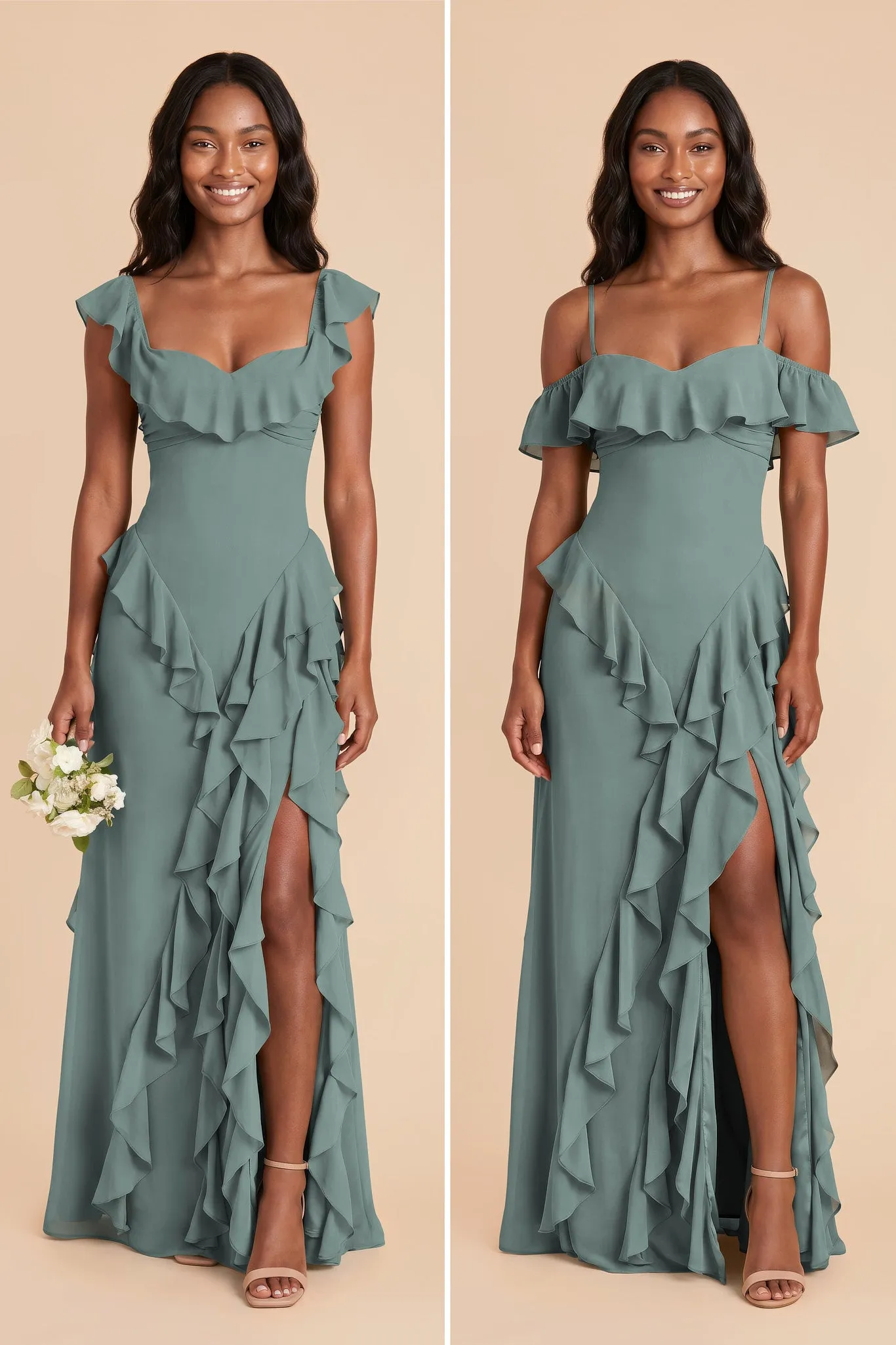 Sindy Chiffon Dress - Sea Glass sold by Birdy Grey product image thumbnail 5