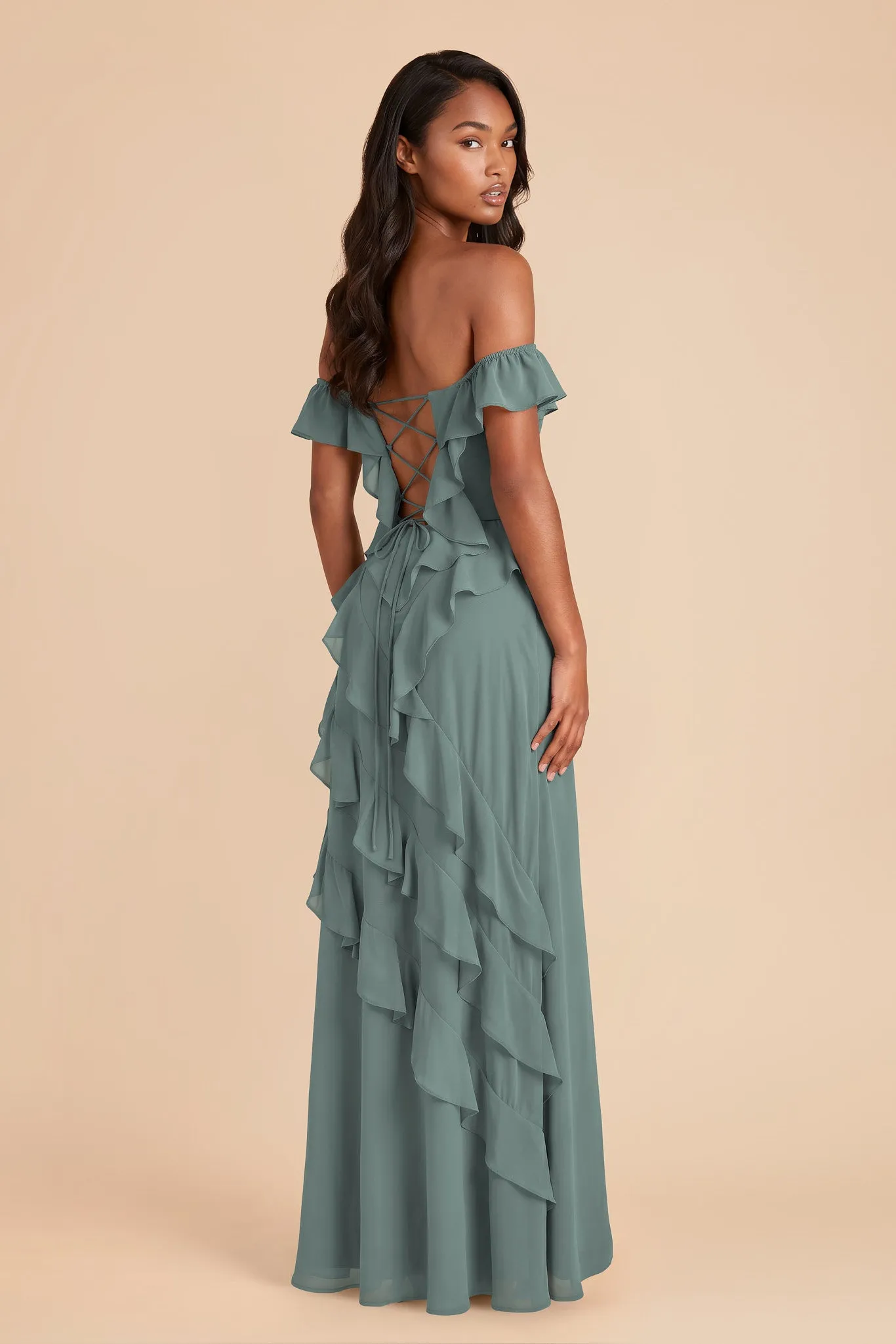 Sindy Chiffon Dress - Sea Glass sold by Birdy Grey product image thumbnail 3