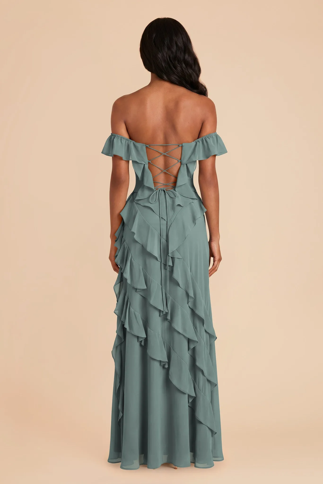 Sindy Chiffon Dress - Sea Glass sold by Birdy Grey product image thumbnail 4