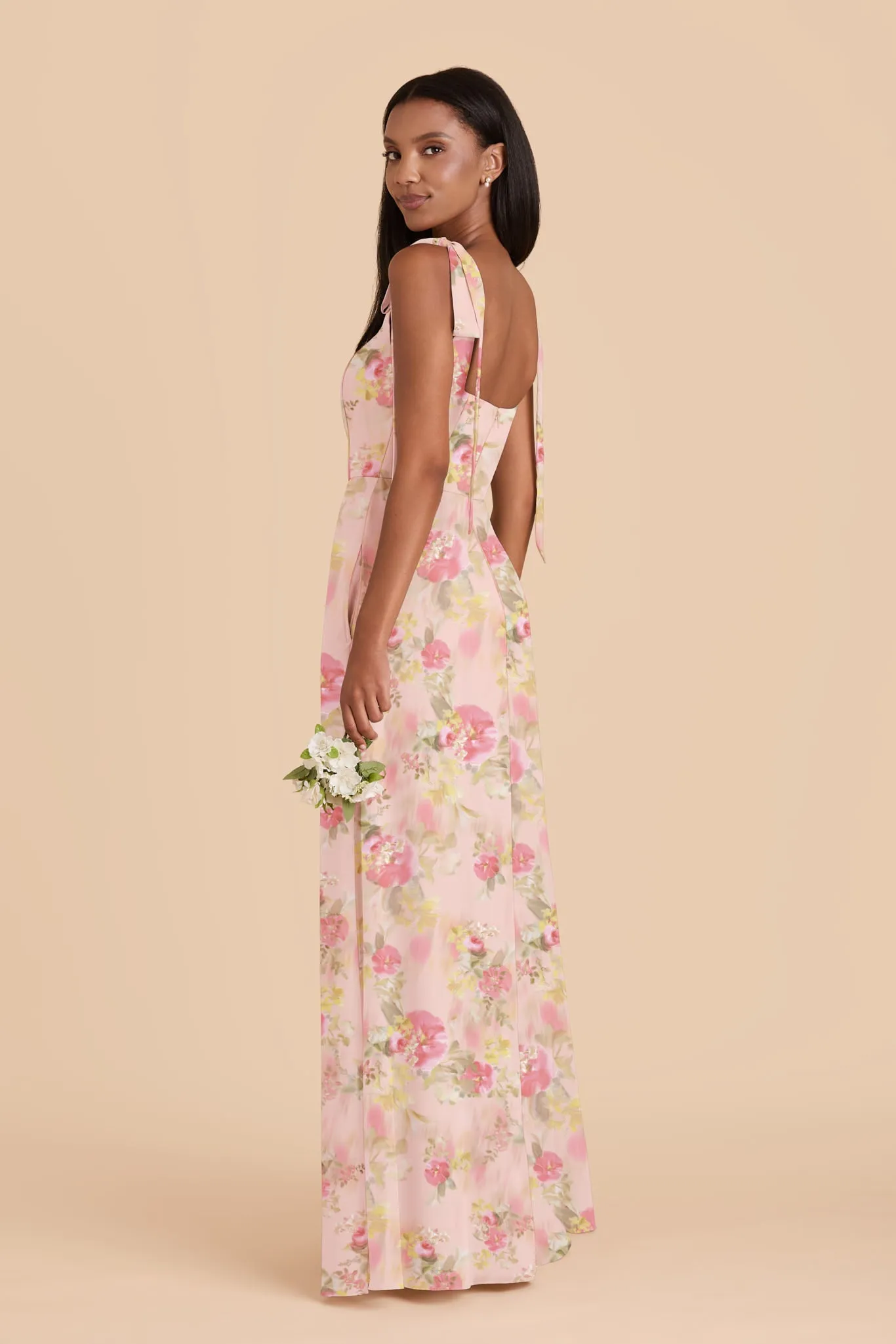 Alex Chiffon Dress - Vintage Pink Floral sold by Birdy Grey product image thumbnail 2