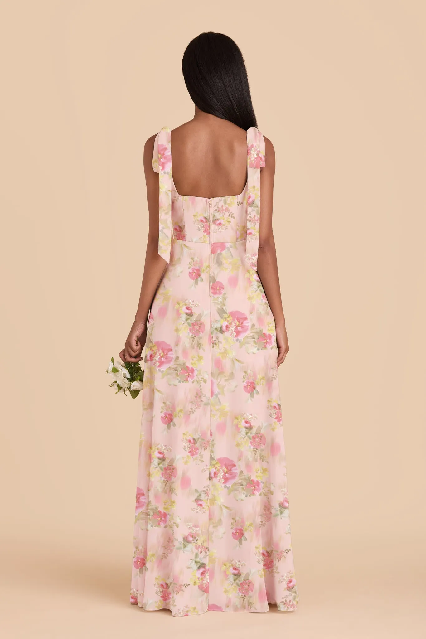 Alex Chiffon Dress - Vintage Pink Floral sold by Birdy Grey product image thumbnail 3