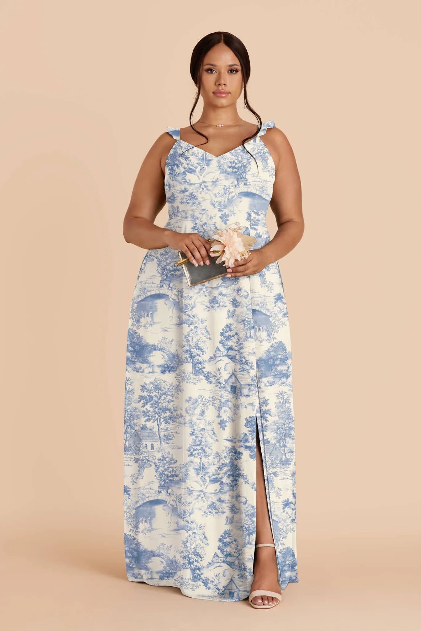 Doris Chiffon Dress - Blue Toile Du Juoy sold by Birdy Grey product image thumbnail 2