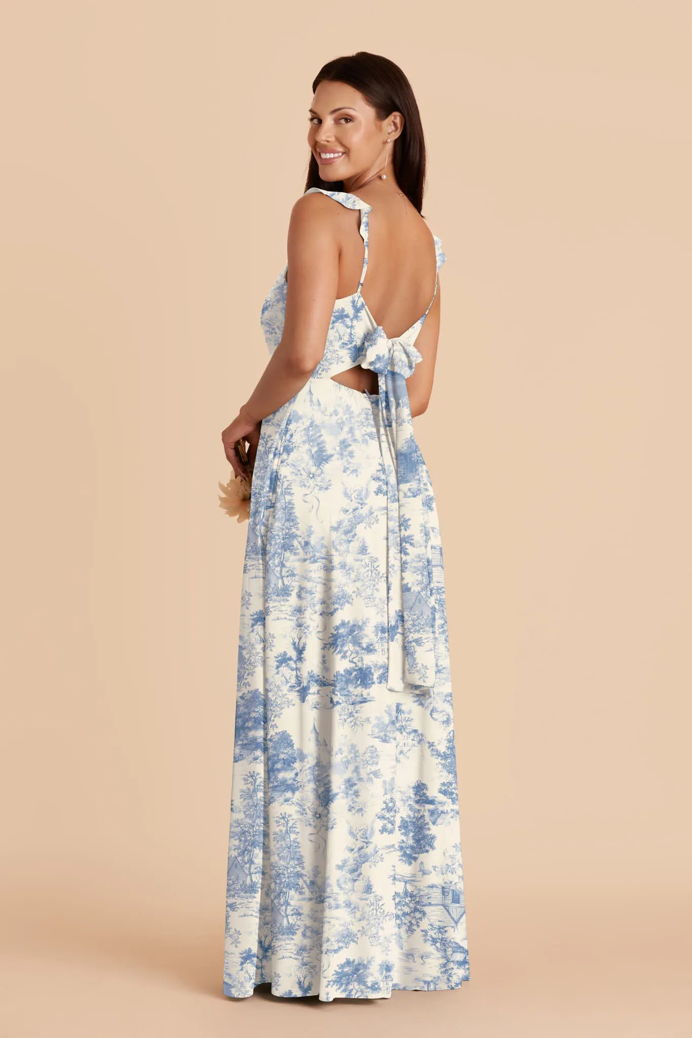 Doris Chiffon Dress - Blue Toile Du Juoy sold by Birdy Grey product image thumbnail 3