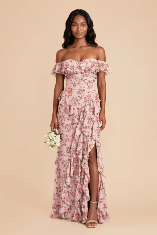 Sindy Chiffon Dress - Wild Rose Garden made by Birdy Grey