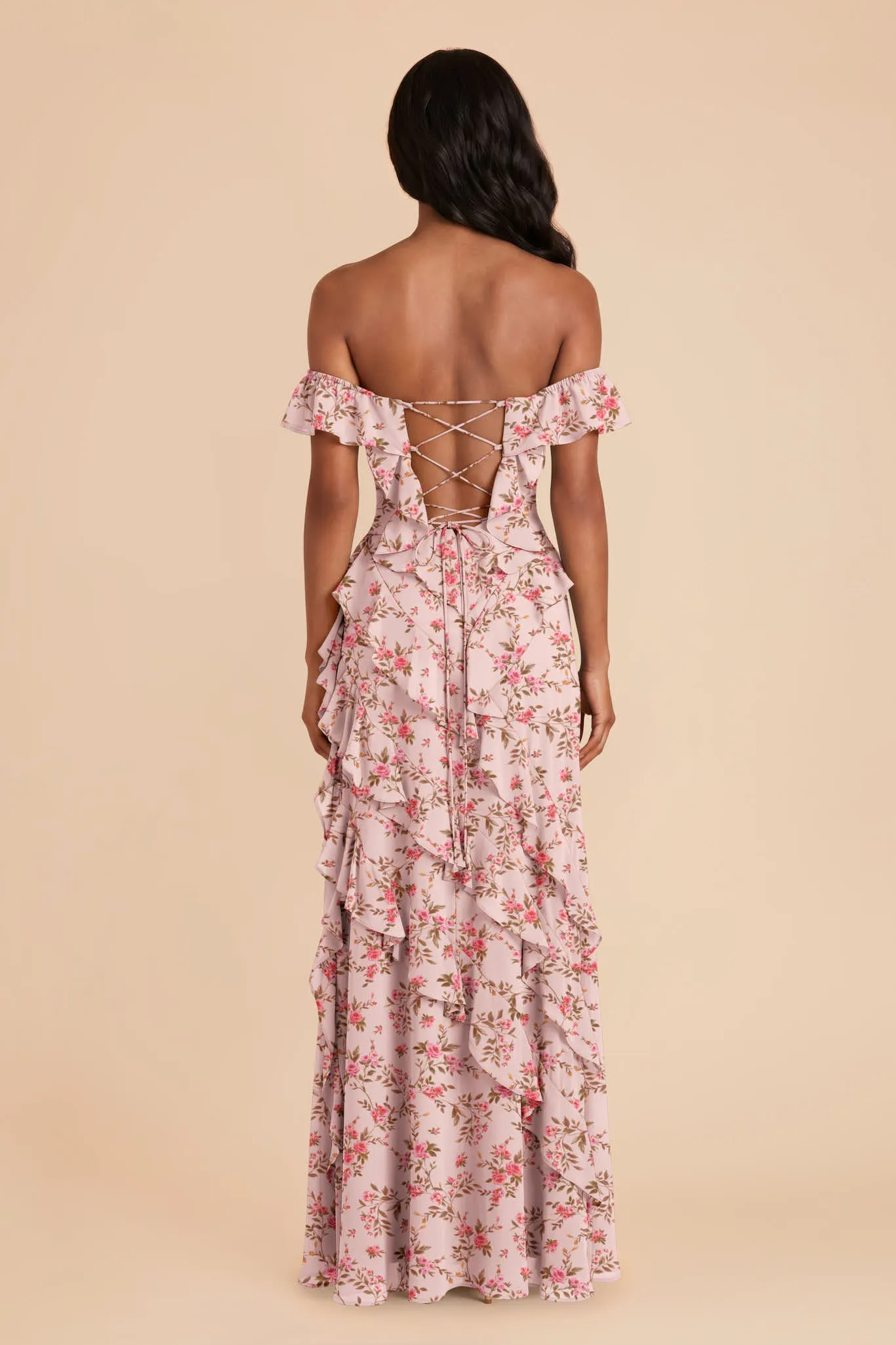 Sindy Chiffon Dress - Wild Rose Garden sold by Birdy Grey product image thumbnail 3