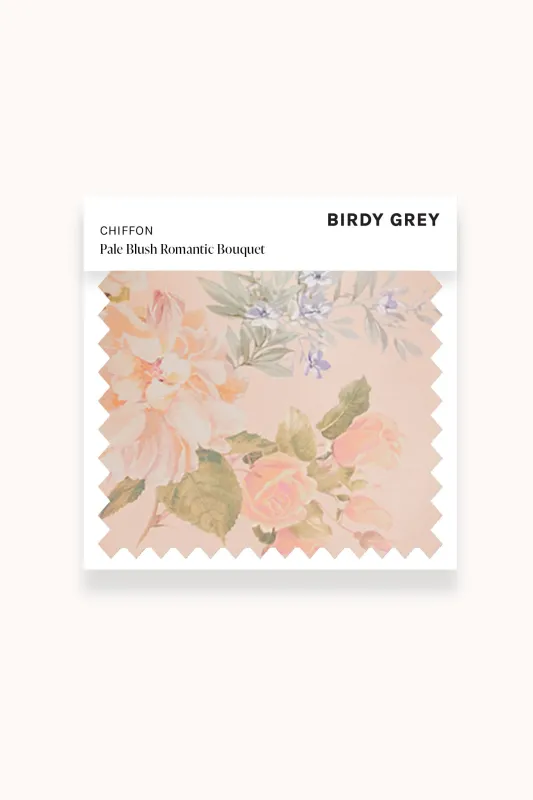 Chiffon Swatch - Pale Blush Romantic Bouquet made by Birdy Grey
