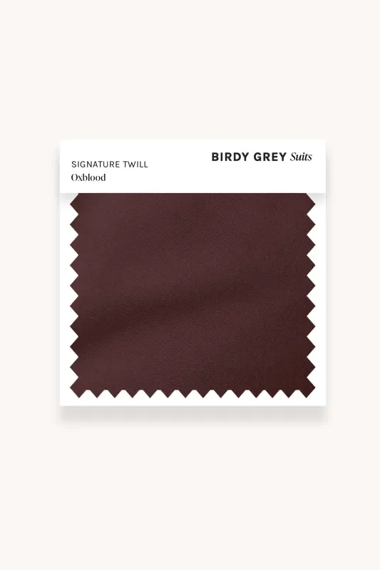 Signature Twill Swatch - Oxblood made by Birdy Grey