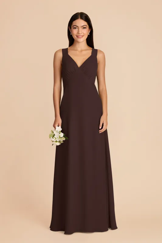 Veronica Chiffon Dress - Café Noir made by Birdy Grey