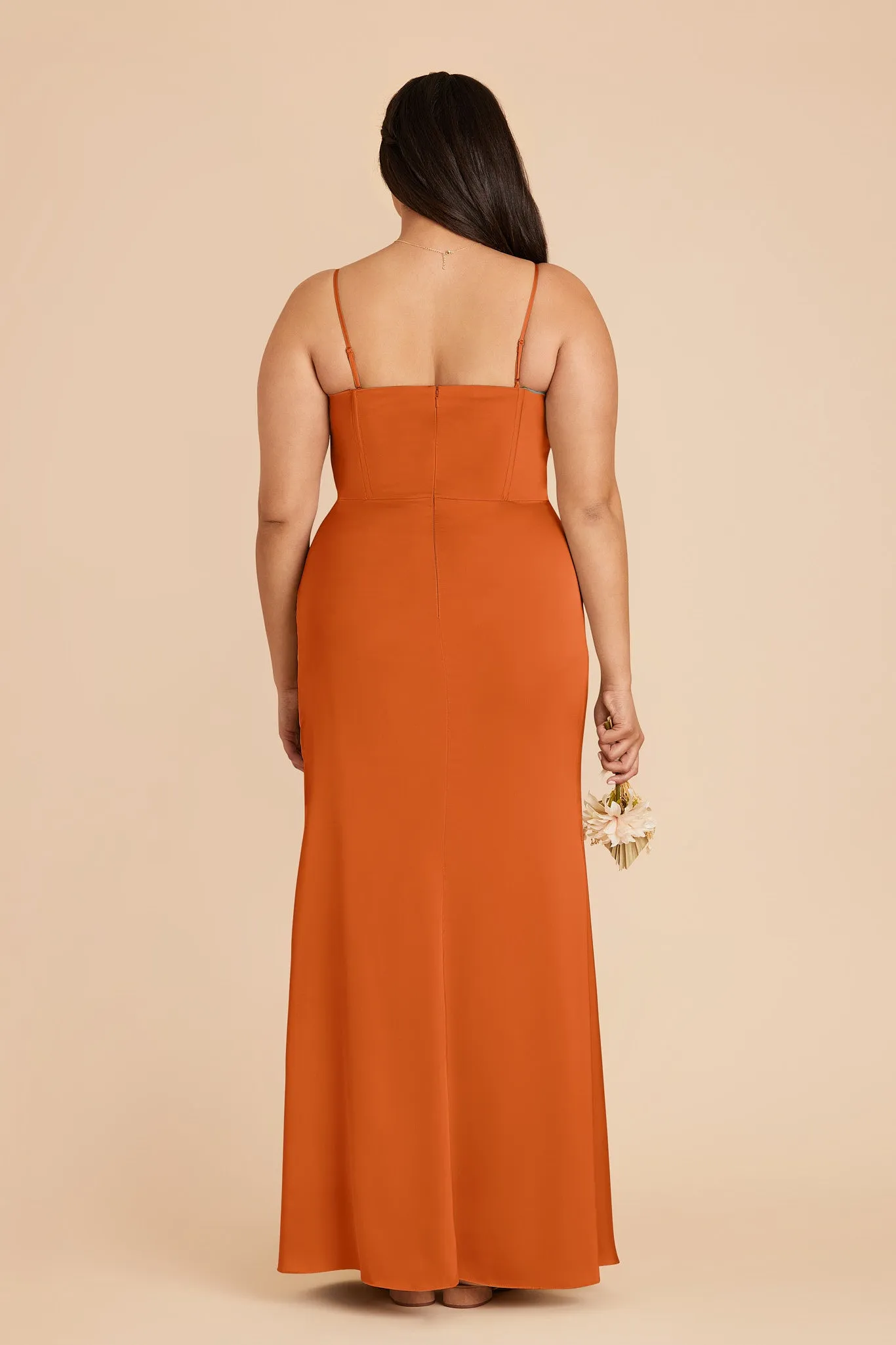 Carrie Matte Satin Dress - Burnt Orange sold by Birdy Grey product image thumbnail 5
