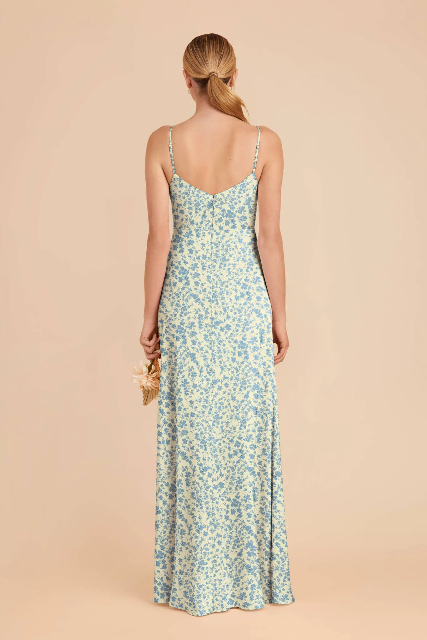 Catherine Matte Satin Dress - Blue Dreamy Ditsy sold by Birdy Grey product image thumbnail 4