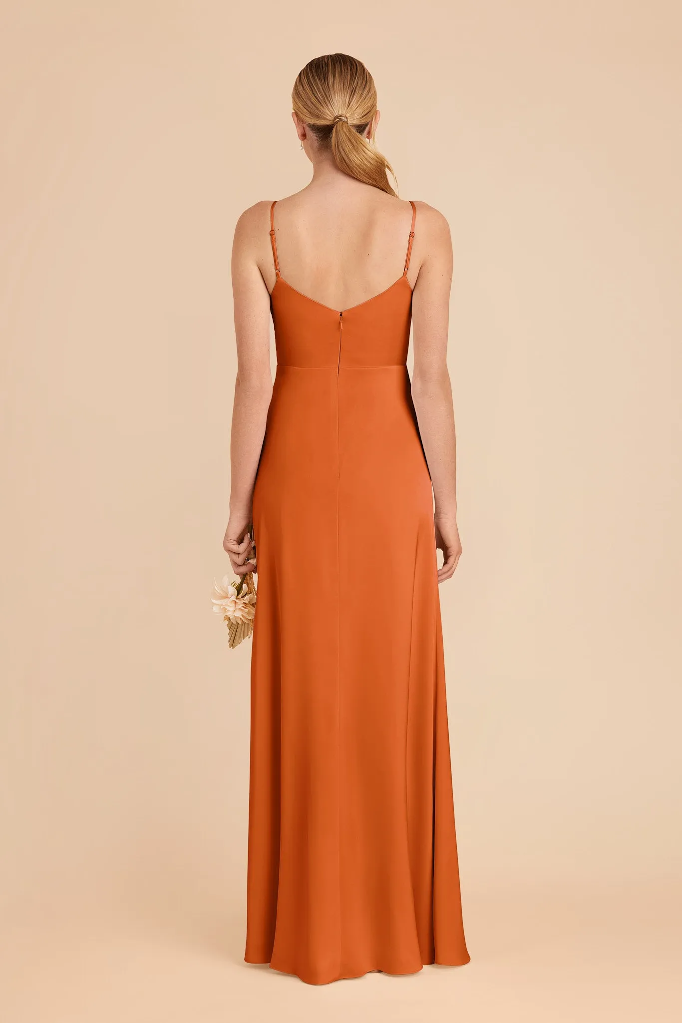 Catherine Matte Satin Dress - Burnt Orange sold by Birdy Grey product image thumbnail 3