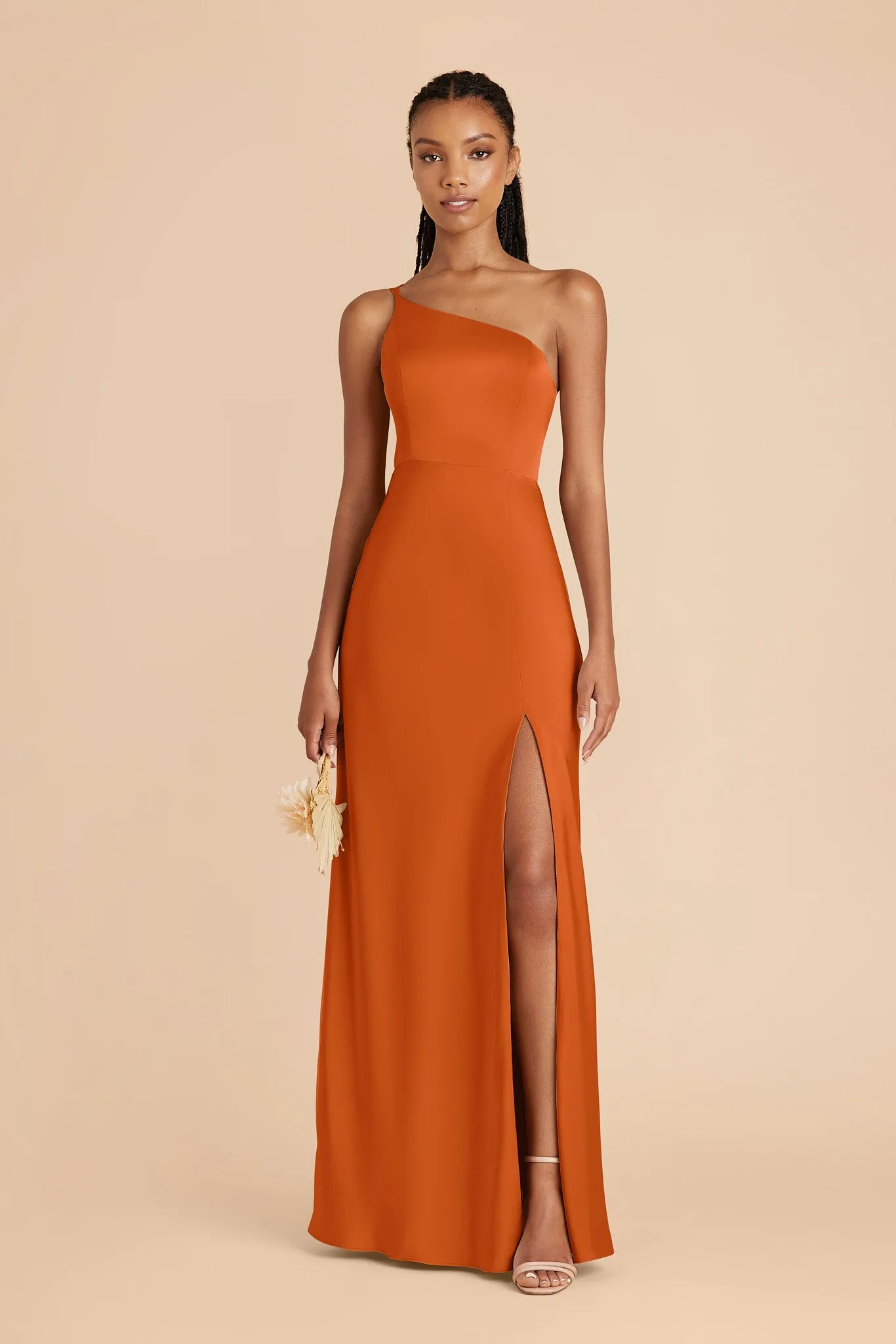 Kensie Matte Satin Dress - Burnt Orange sold by Birdy Grey