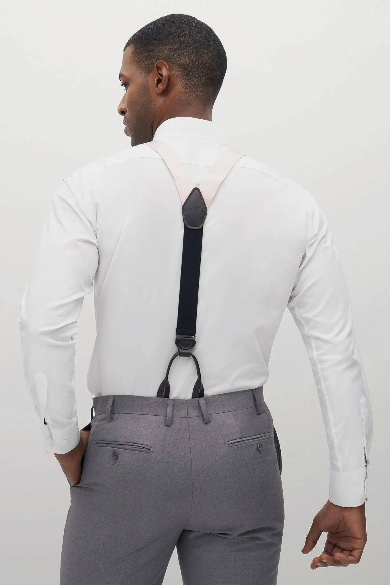 Grosgrain Suspenders By Suitshop - Blush Pink sold by Birdy Grey product image thumbnail 3