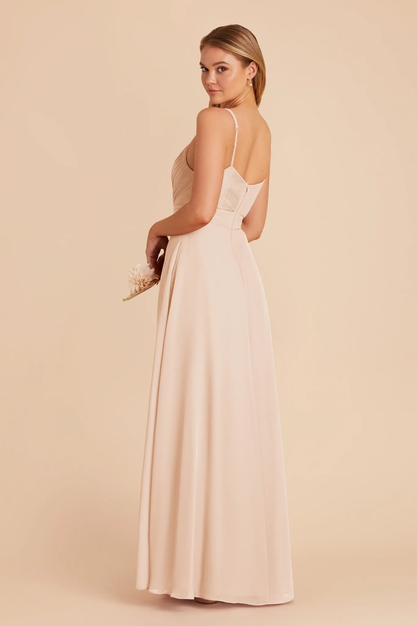 Deborah Chiffon Dress - Pale Blush sold by Birdy Grey product image thumbnail 5